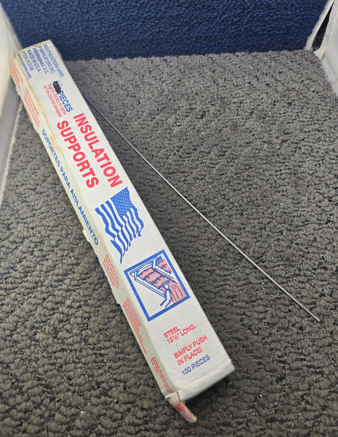 (QTY 25) SouthEastern Wire 12336: Insulation Supports 15-1/2" Long Steel
