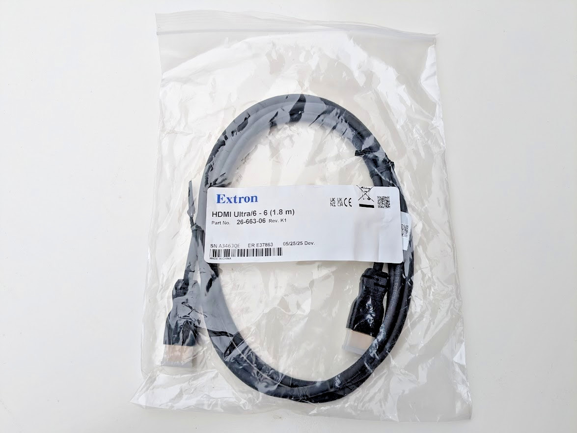 Extron Ultra/6 HDMI Cable 6' (1.8m) 26-663-06 Ultra Flexible 4k/60