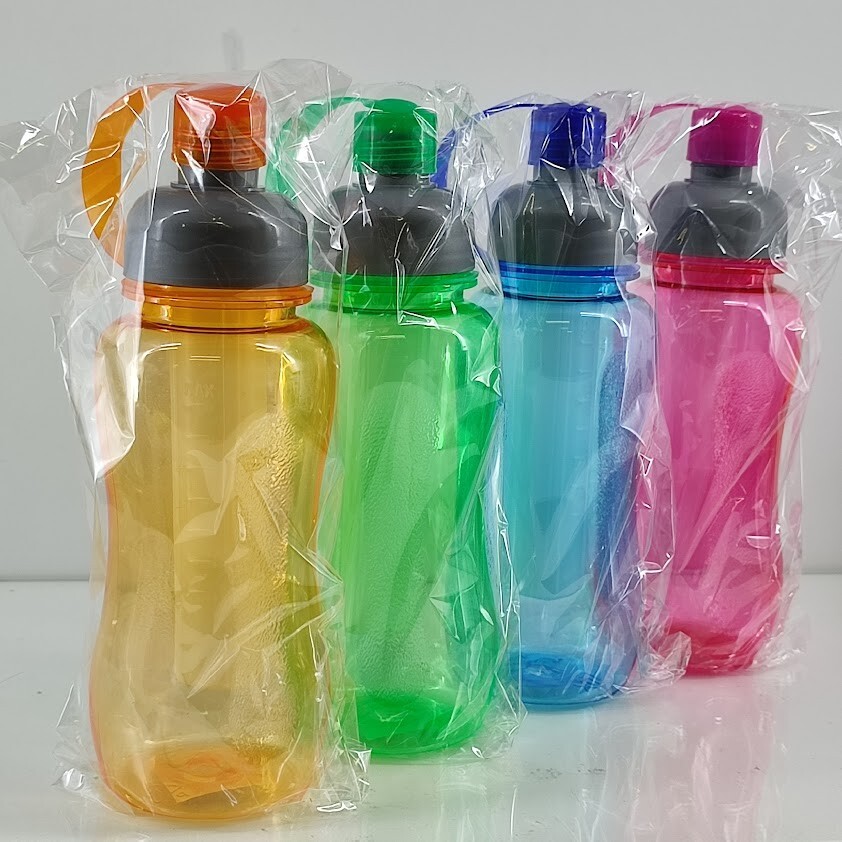 Homesmart 20.3oz Assorted Color Drinking Bottle Plastic W/ Freezing Tubes 8-Pack