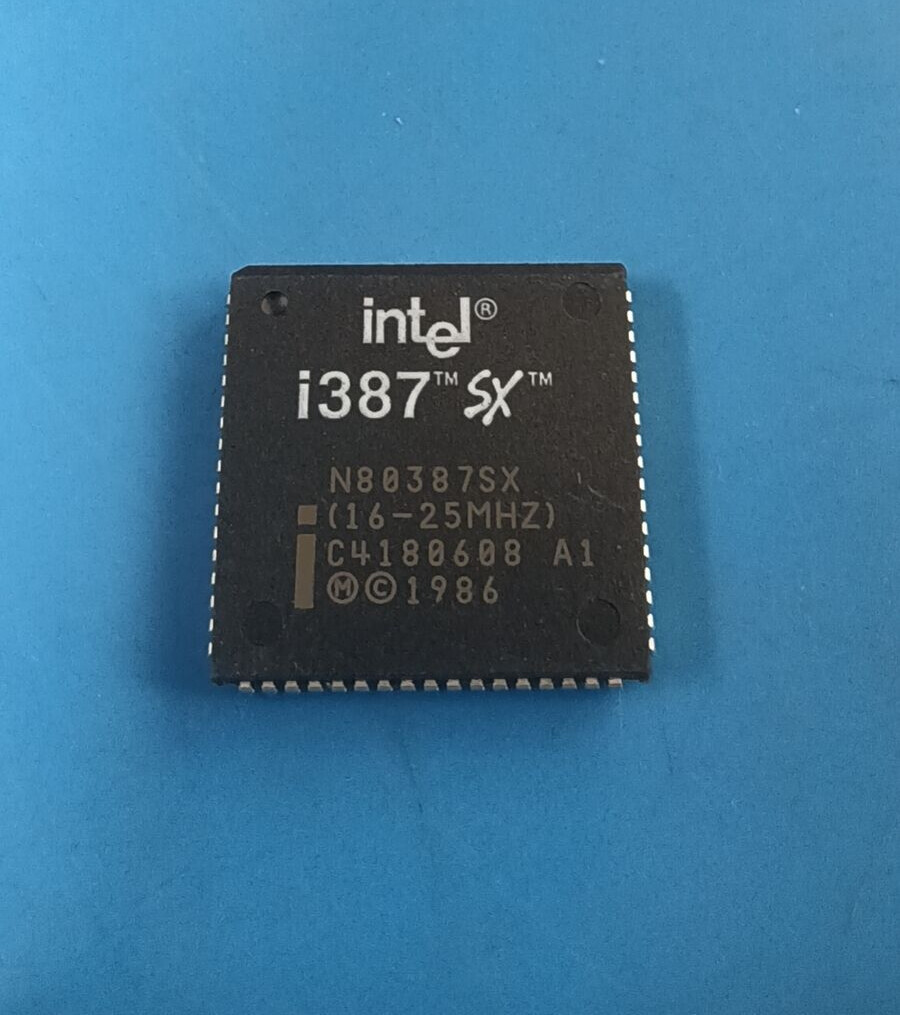 1PCS Coprocessor IC INTEL PLCC-68 N80387SX-16-25MHZ N80387SX(16-25MHZ) N80387SX