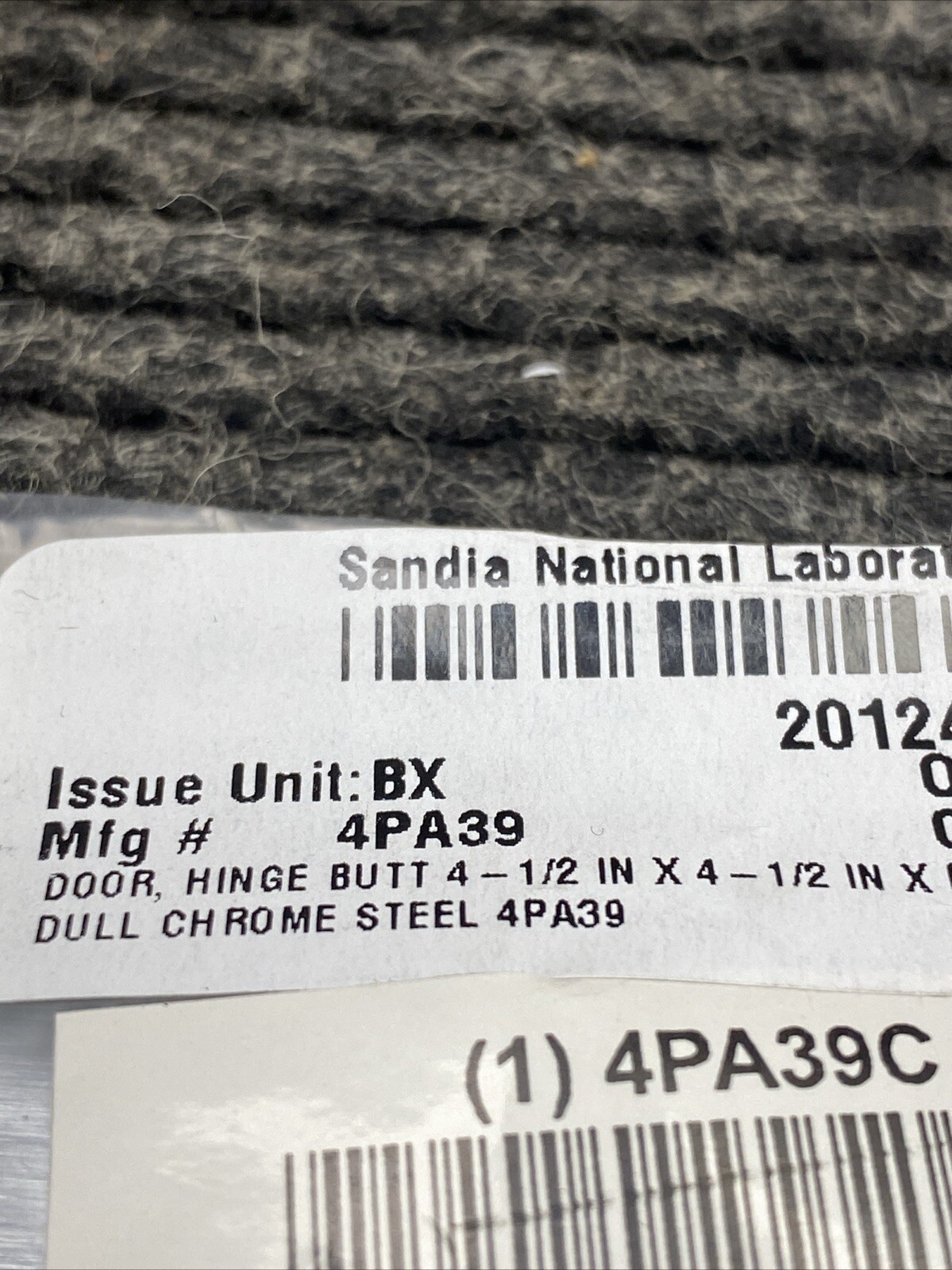 New Door & Hinge Butt Chrome 4-1/2" 4PA39