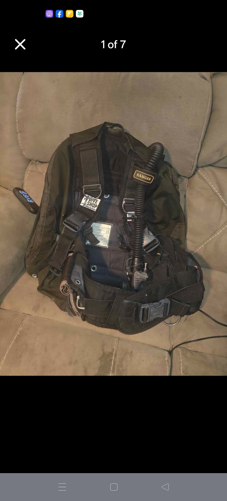 Zeagle Ranger BCD Size Medium - Black - Rugged Scuba Diving Buoyancy Compensator
