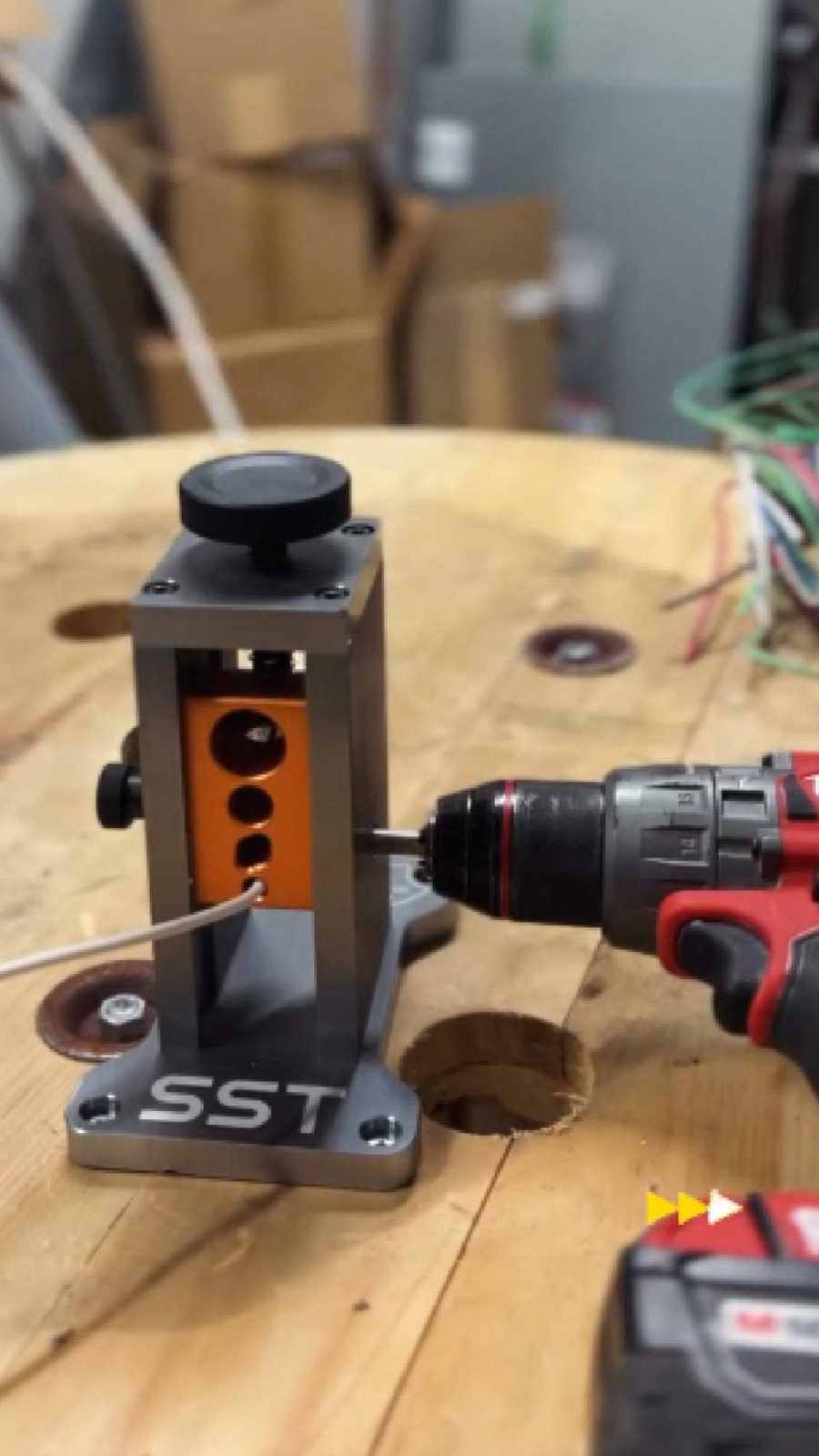 Wire Stripping Machine - Drill-Powered Scrap Wire Stripper with Adjustable Guide