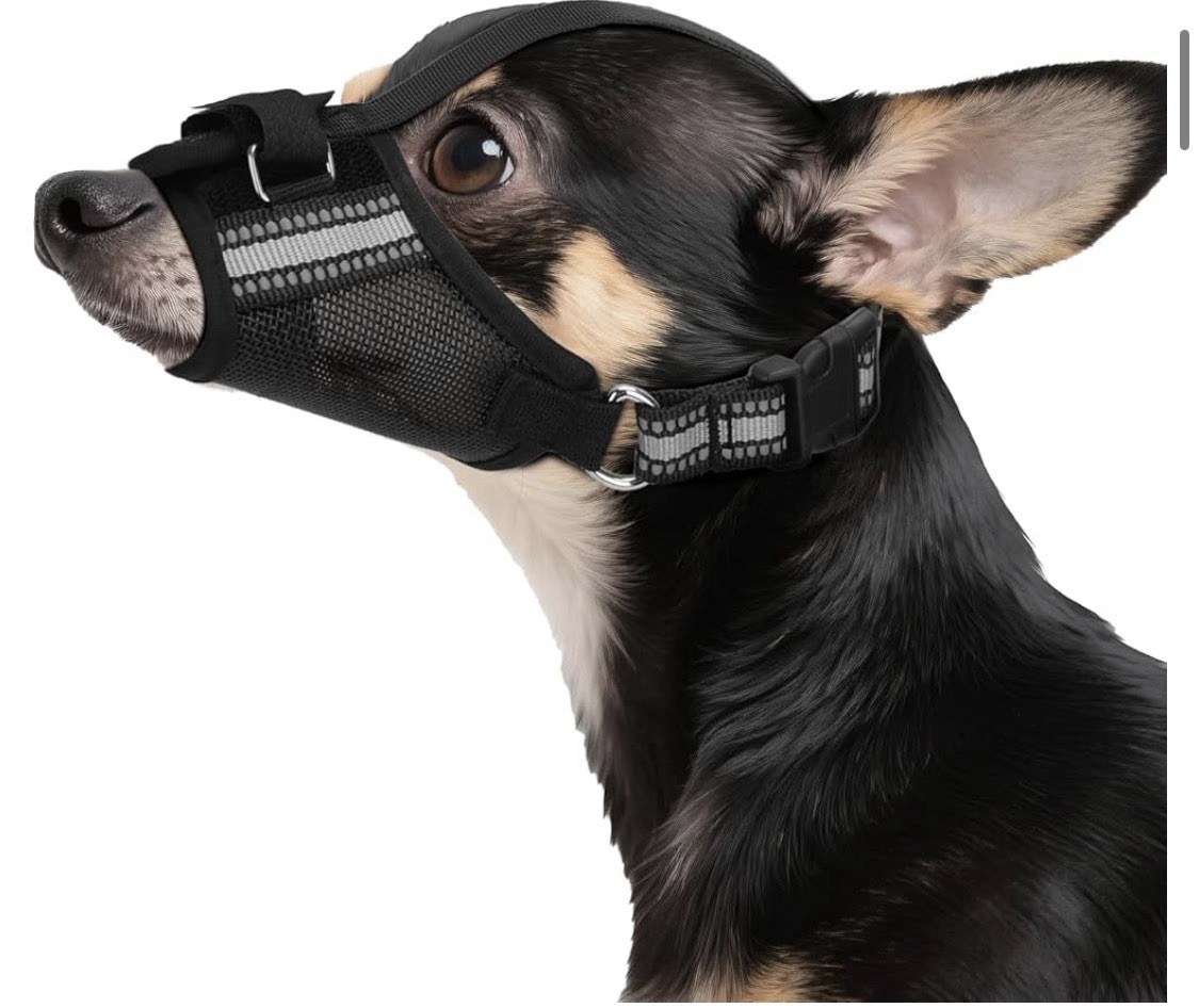 Dog Muzzle Soft No Barking Adjustable Mesh Muzzles Dogs Anti Chewing Breathable