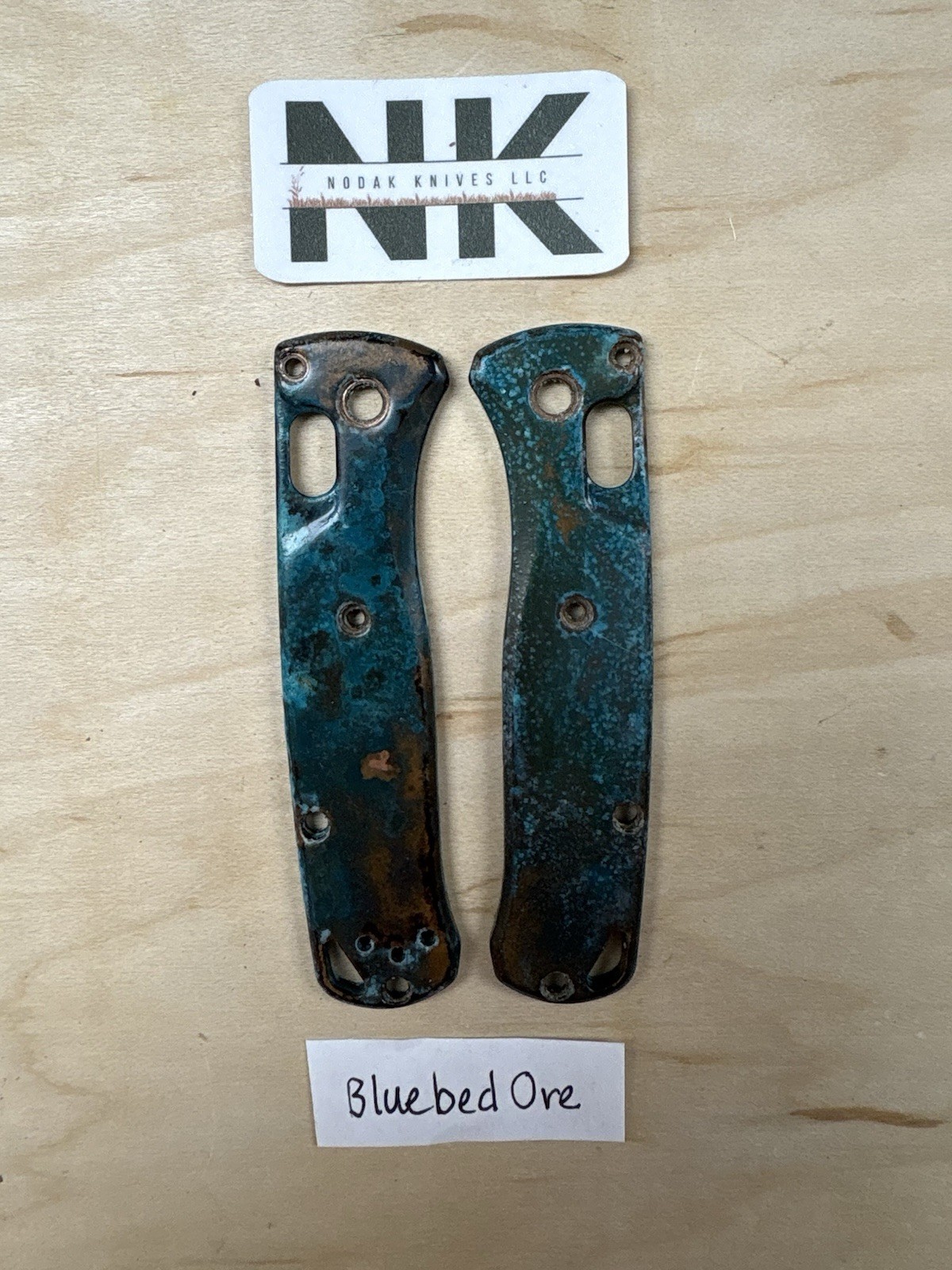 Nodak Custom “Bluebed Ore” Shipwreck Copper Benchmade 533 Mini Bugout Scales