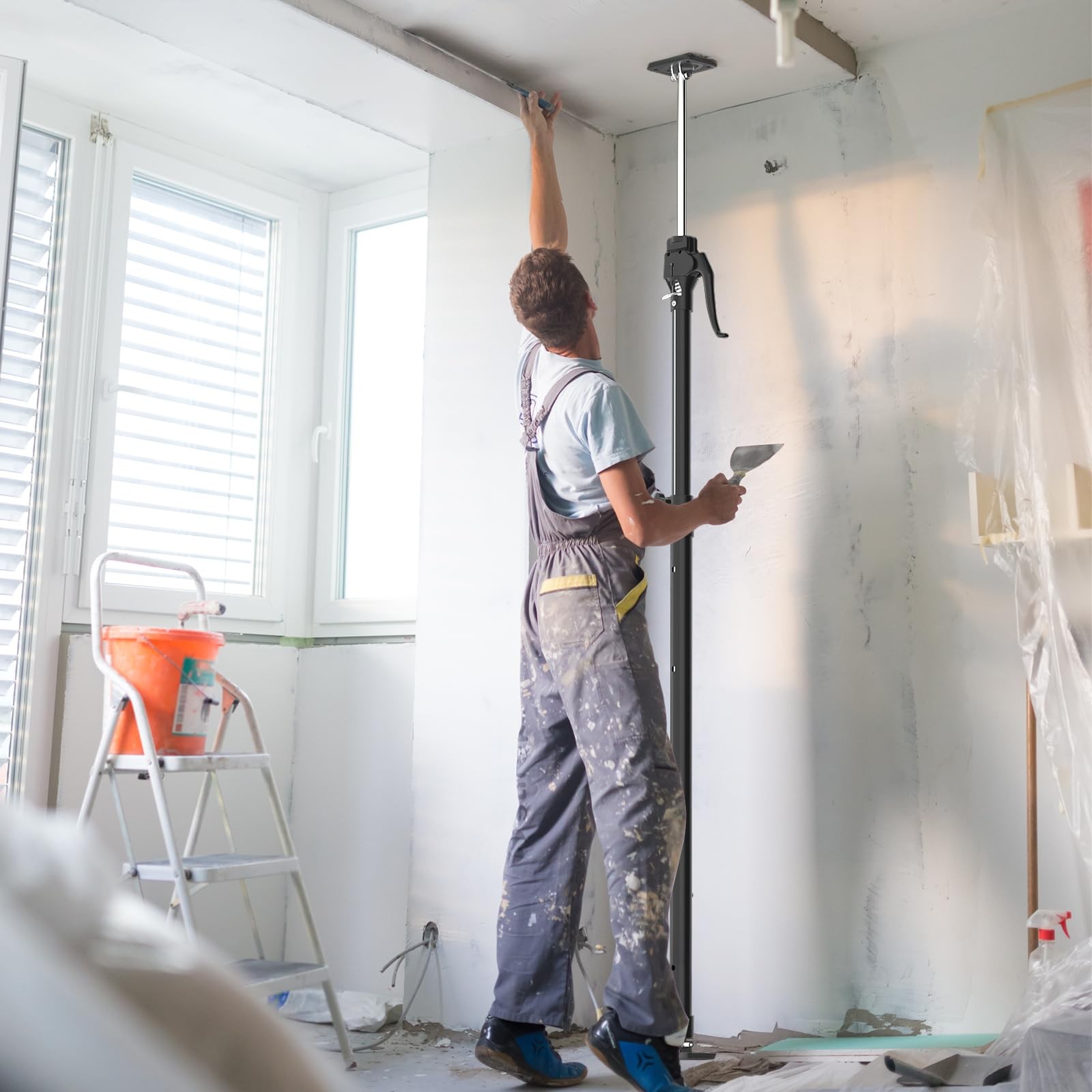 Third Hand Support Pole Heavy Duty, Cabinet Jacks for Installing Cabinets wit...