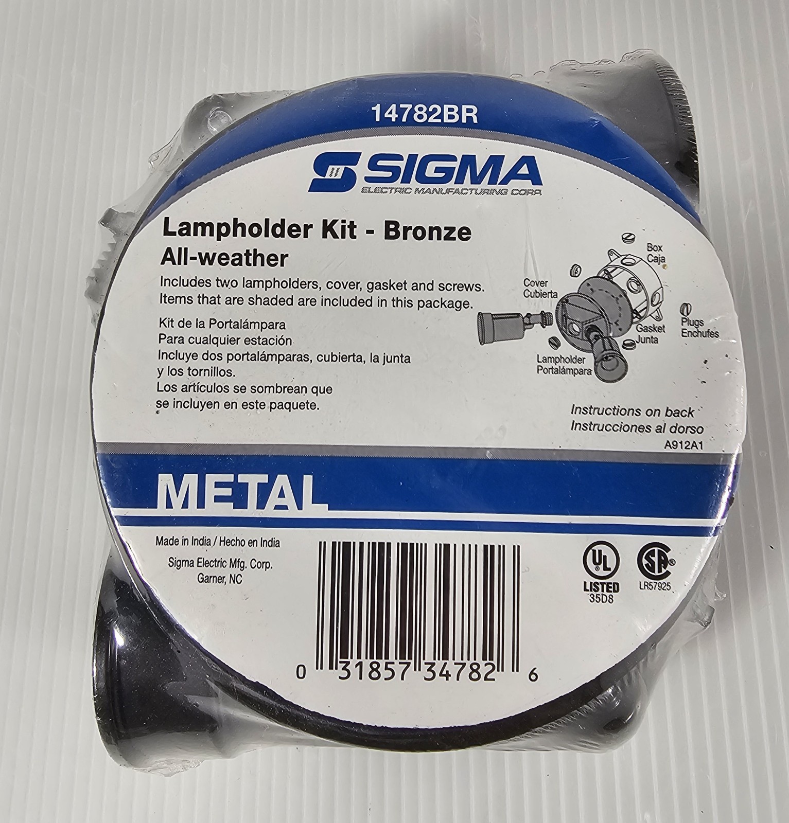 Sigma Electric Lamp Holder Kit, Bronze, 14782BR Metal