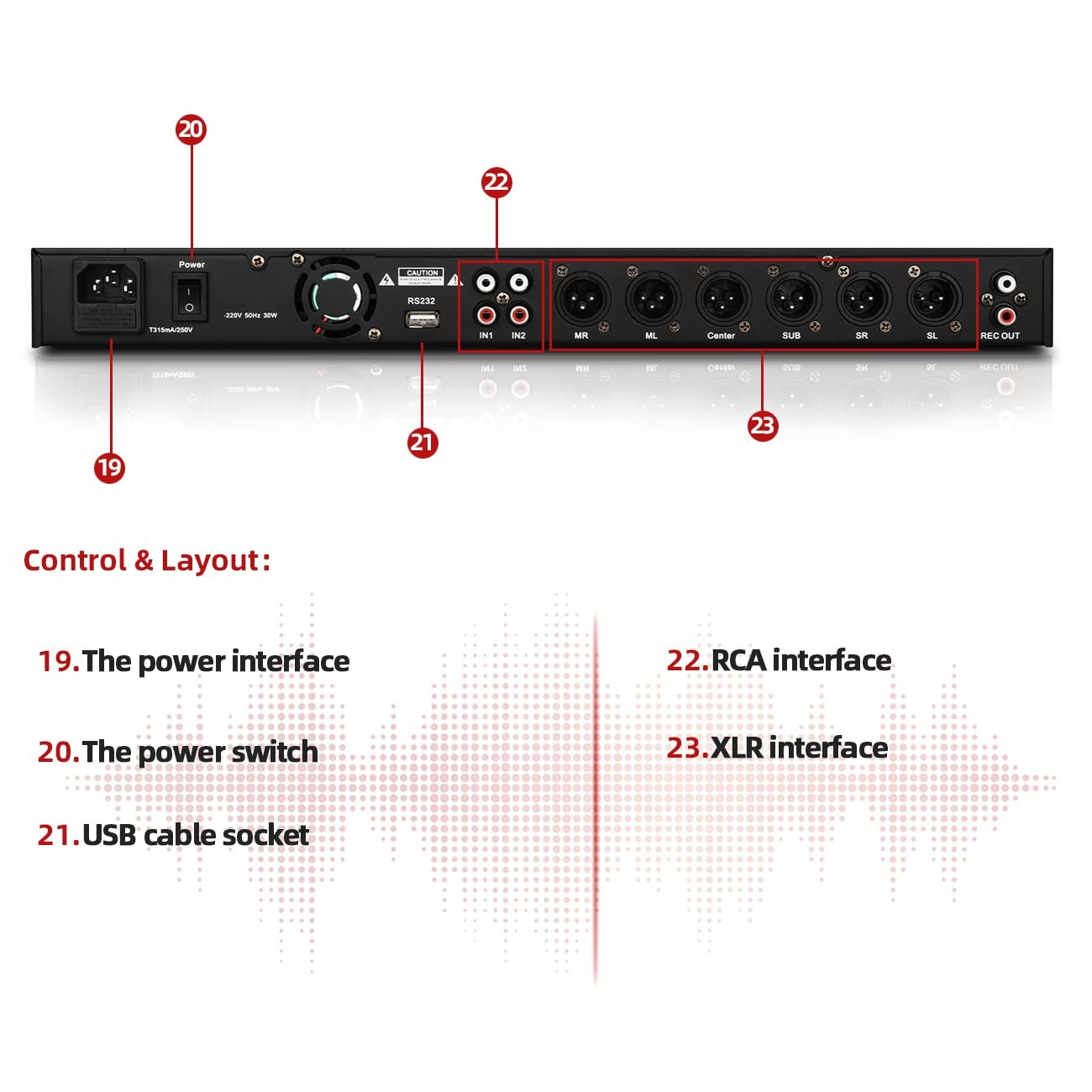 X5 Karaoke Professional Digital Audio Processor Can Set via a PC Interface Pr...