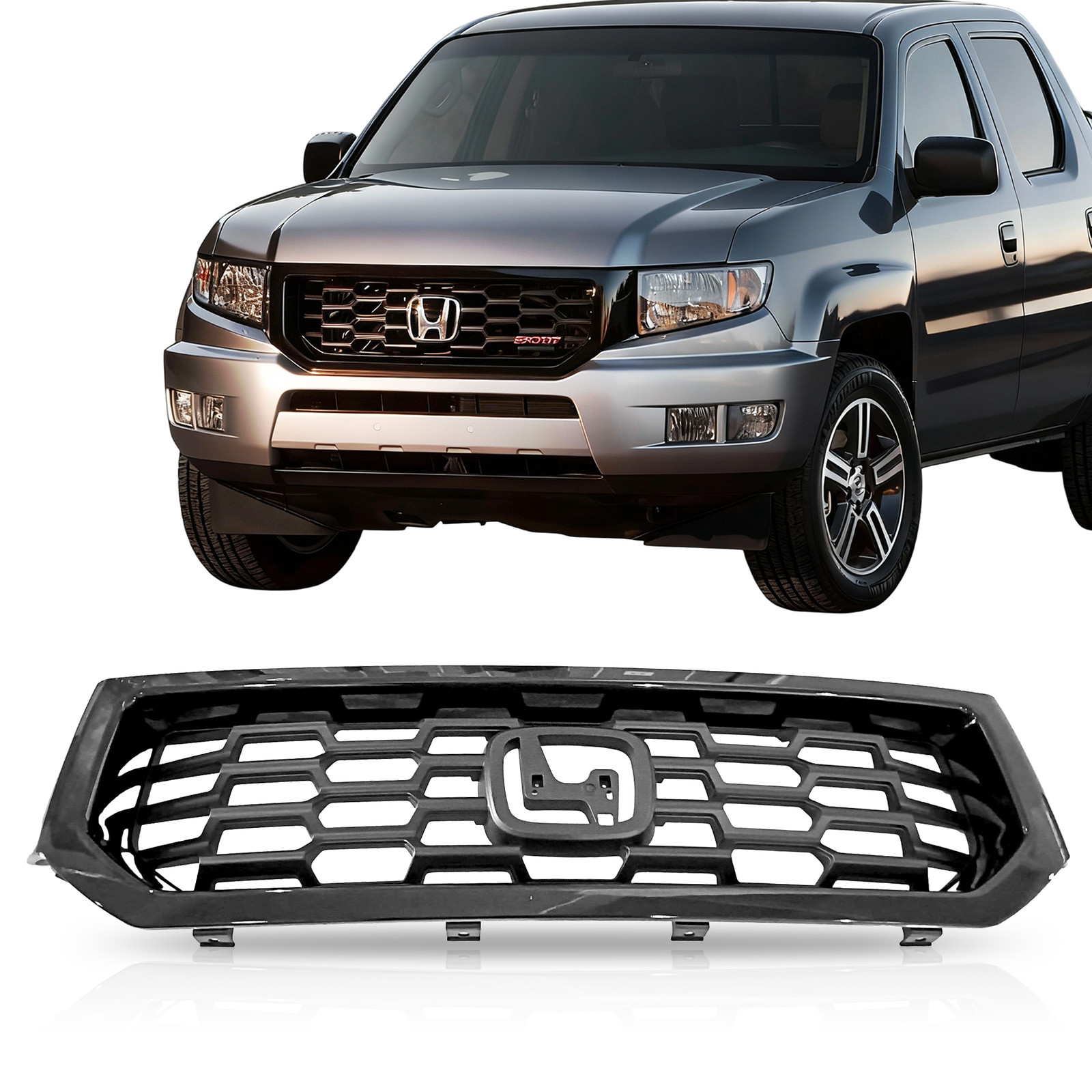 Front Grille Grill For 2012-2014 Honda Ridgline 71100SJCA61ZA 71100-SJC-A6