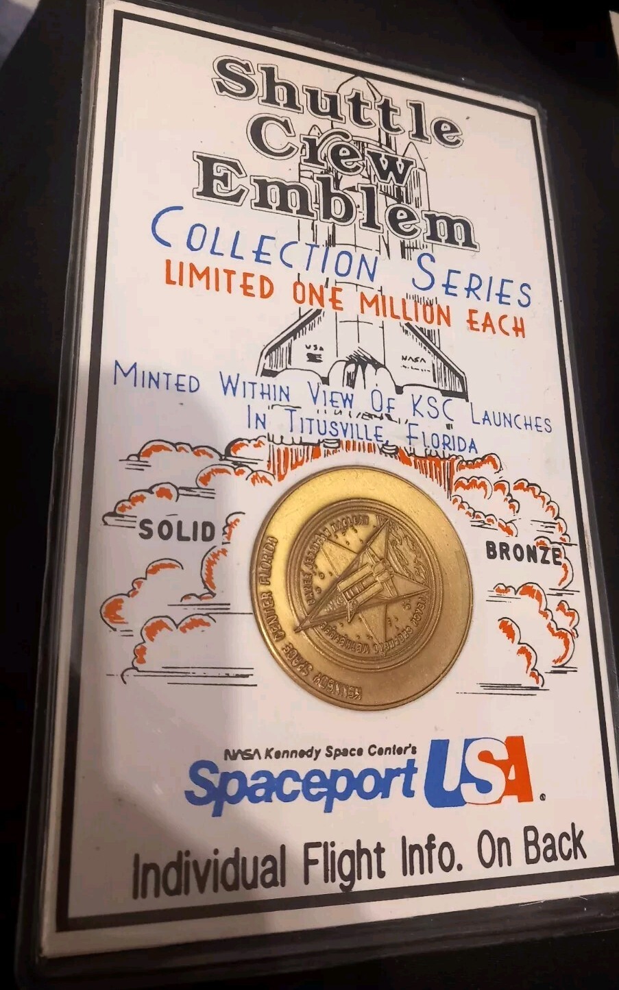 Space Shuttle Crew Emblem Collection Series Mission ..STS-1 COLUMBIA - 1992 Coin
