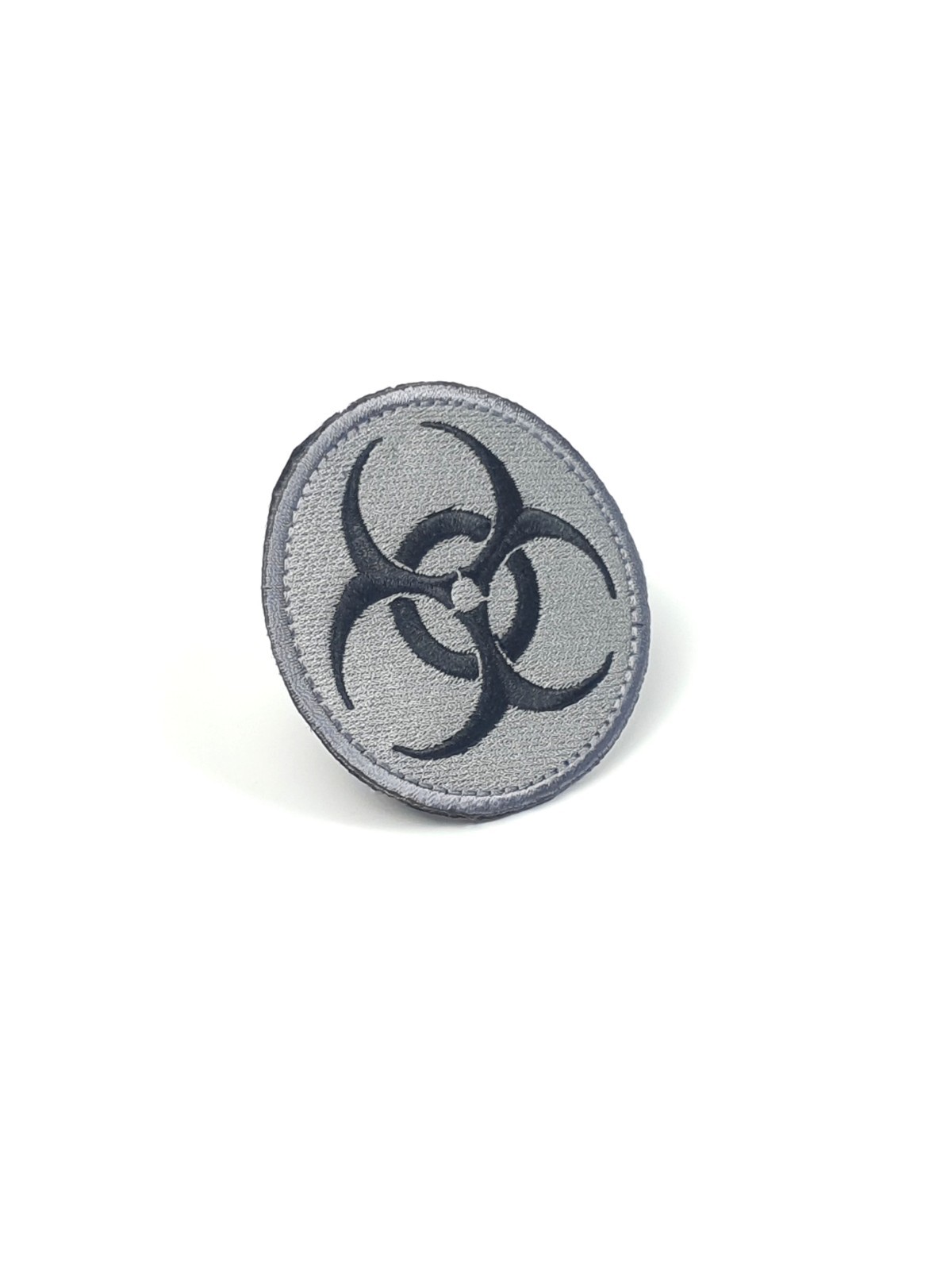 Embroidered Tactical Patch | Biohazard Gray | Hook and Loop | Free Shipping