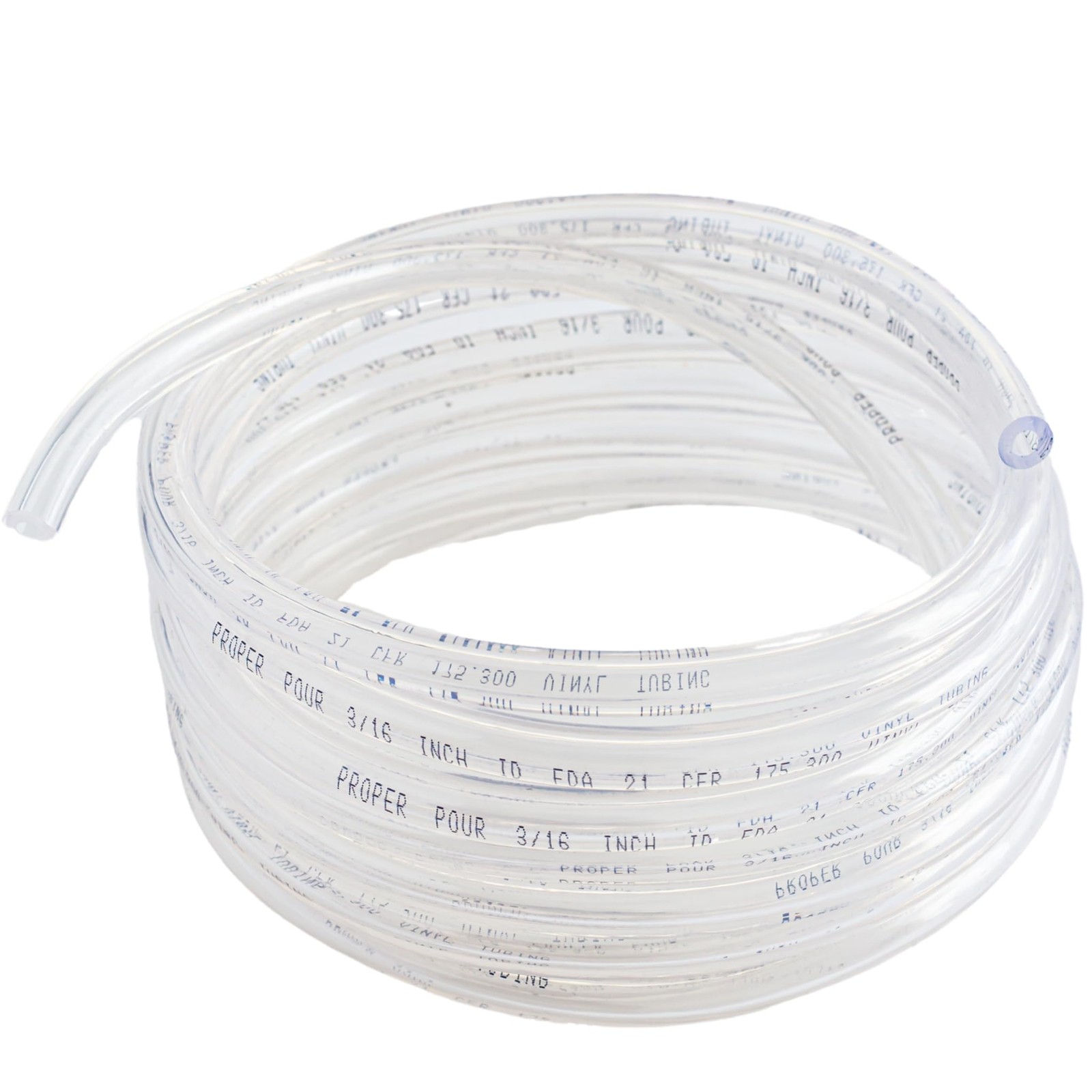 Proper Pour  Clear Vinyl Plastic Tubing  FoodGrade & Flexible PVC Tube for Be...