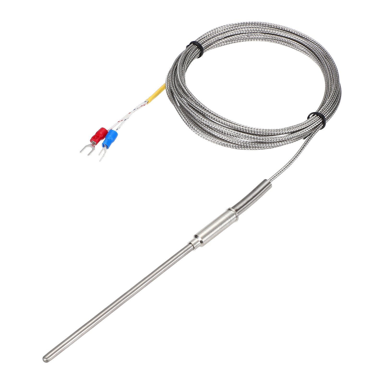 E Type Thermocouple Temperature Sensor Probe 4x100mm 9.8ft Wire 0-800°C