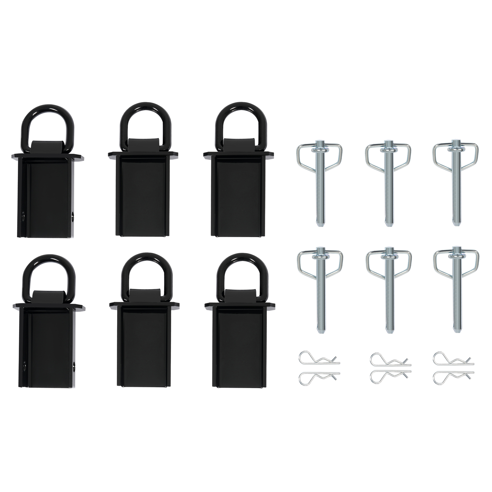 6Pcs Trailer Stake Pocket D-Ring Tie Down Flatbed Utility Capacity 12000lbs