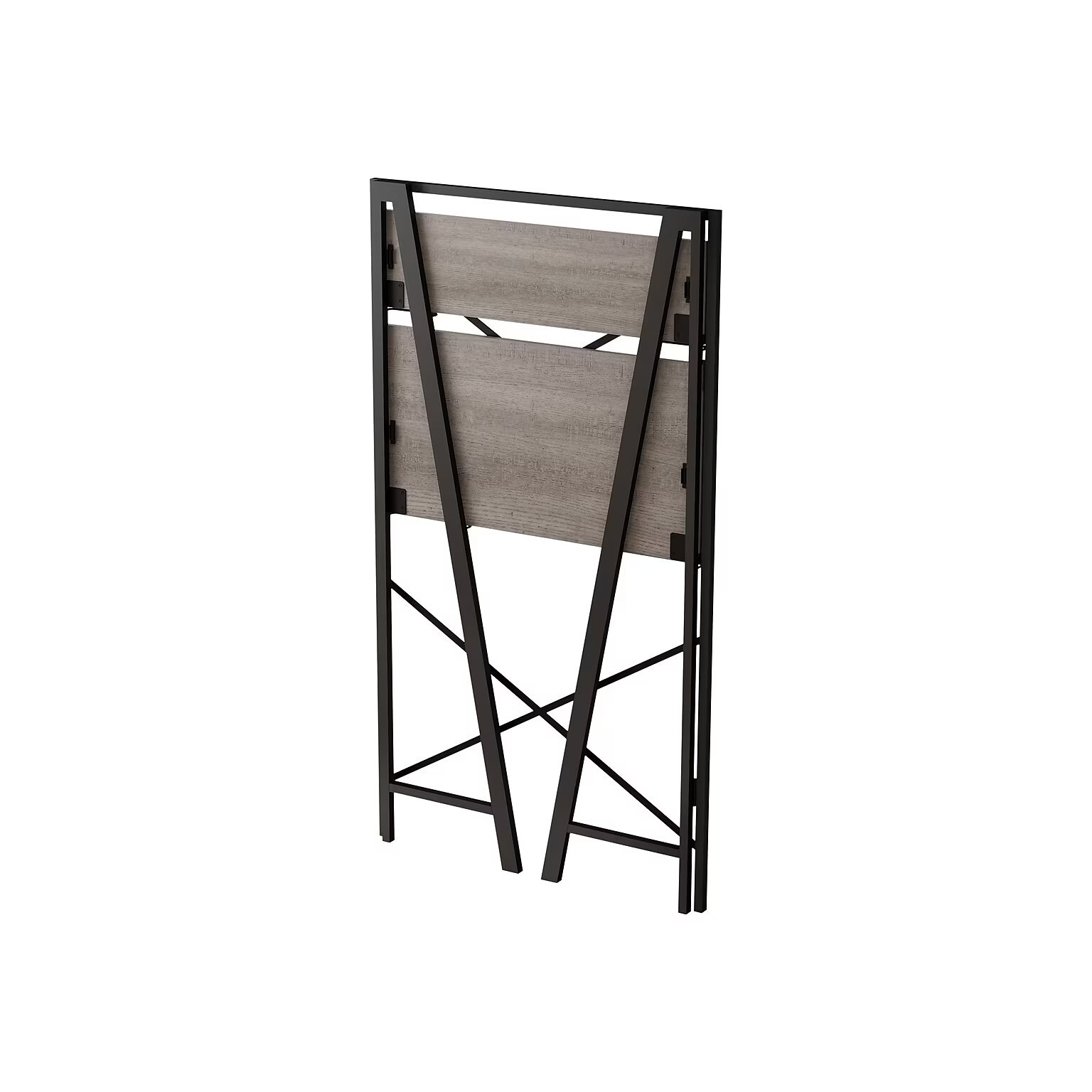 Homenations Folding Table, 31.5" x 16", Black/Brown (SH-OF-2662)