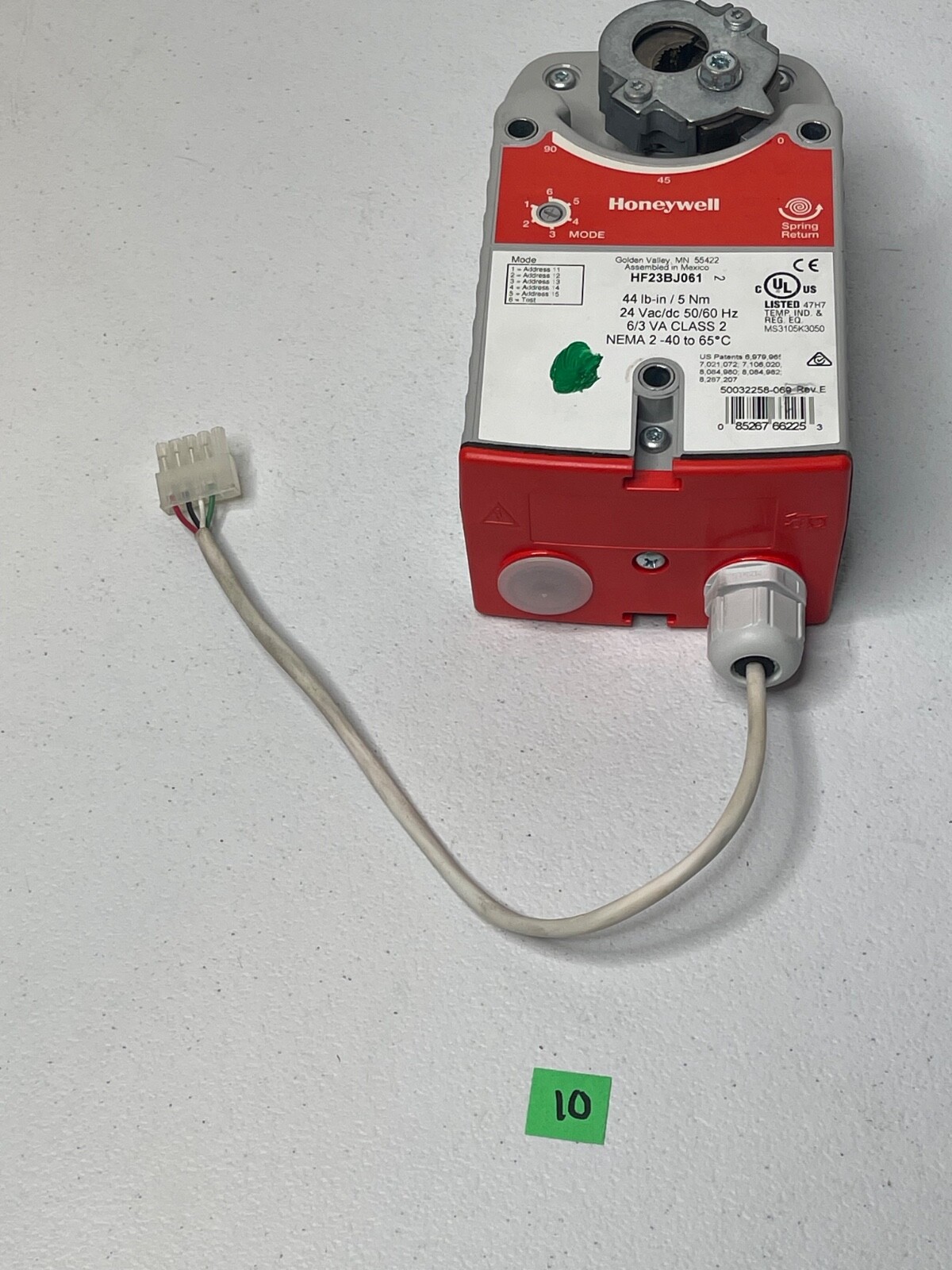 Honeywell HF23BJ061 Spring Return Actuator