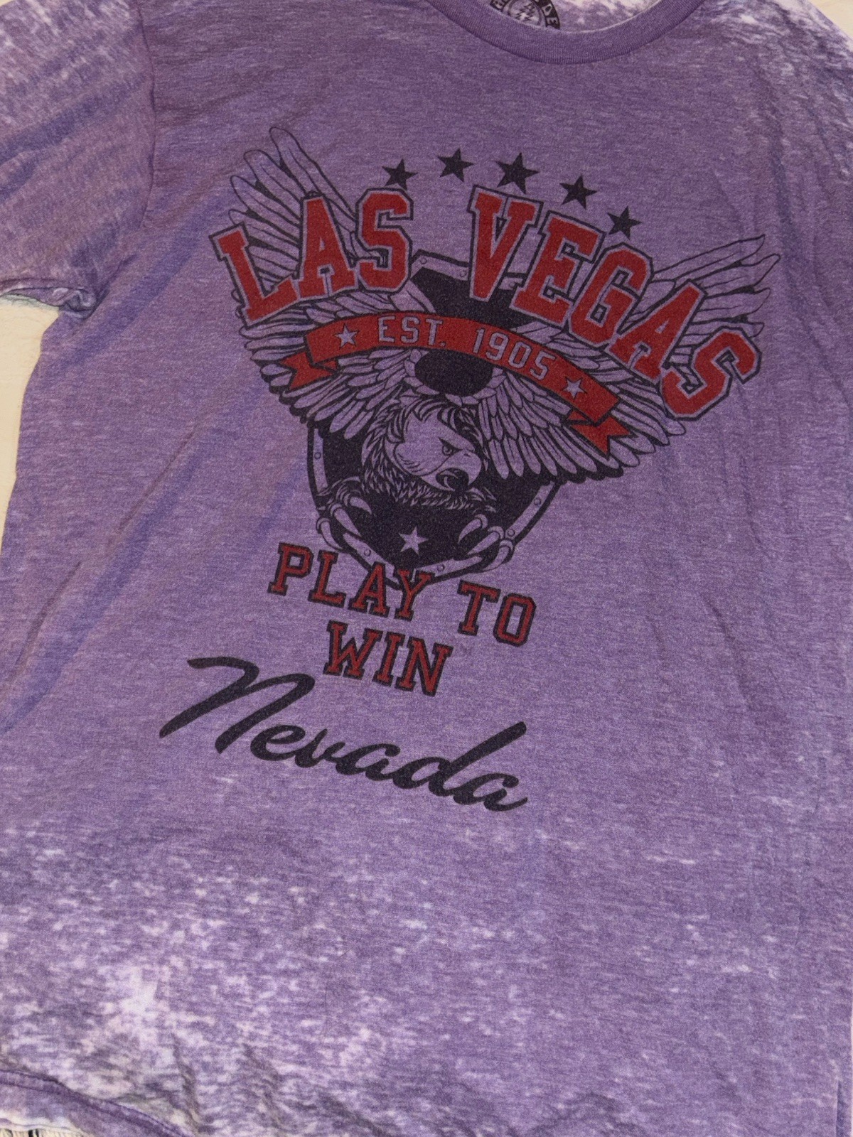 Grateful Dead Las Vegas Play to Win Purple Original T-Shirt Size M Rock Music
