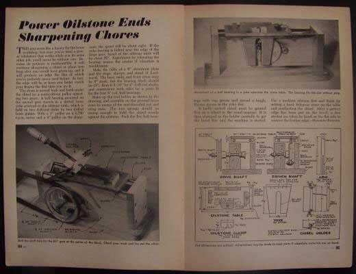 Powered Whetstone Oilstone Tool Sharpener How-To build PLANS