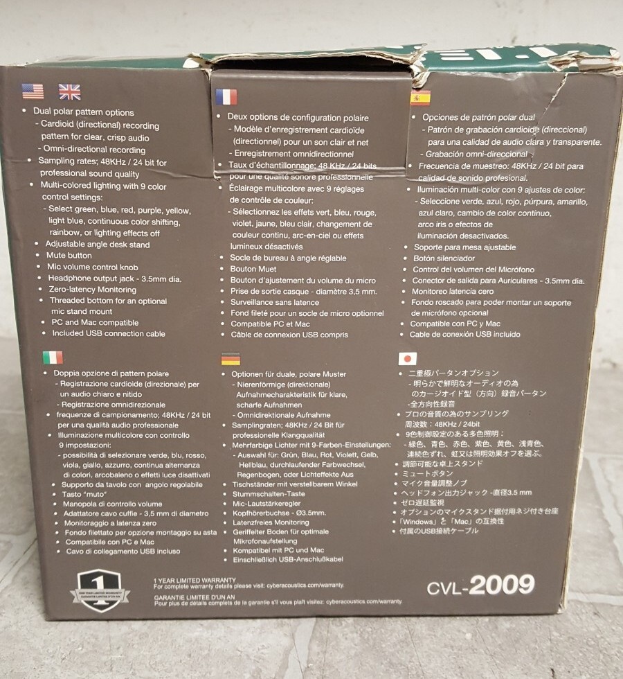 Cyber Acoustics Teton USB Microphone (CVL-2009)