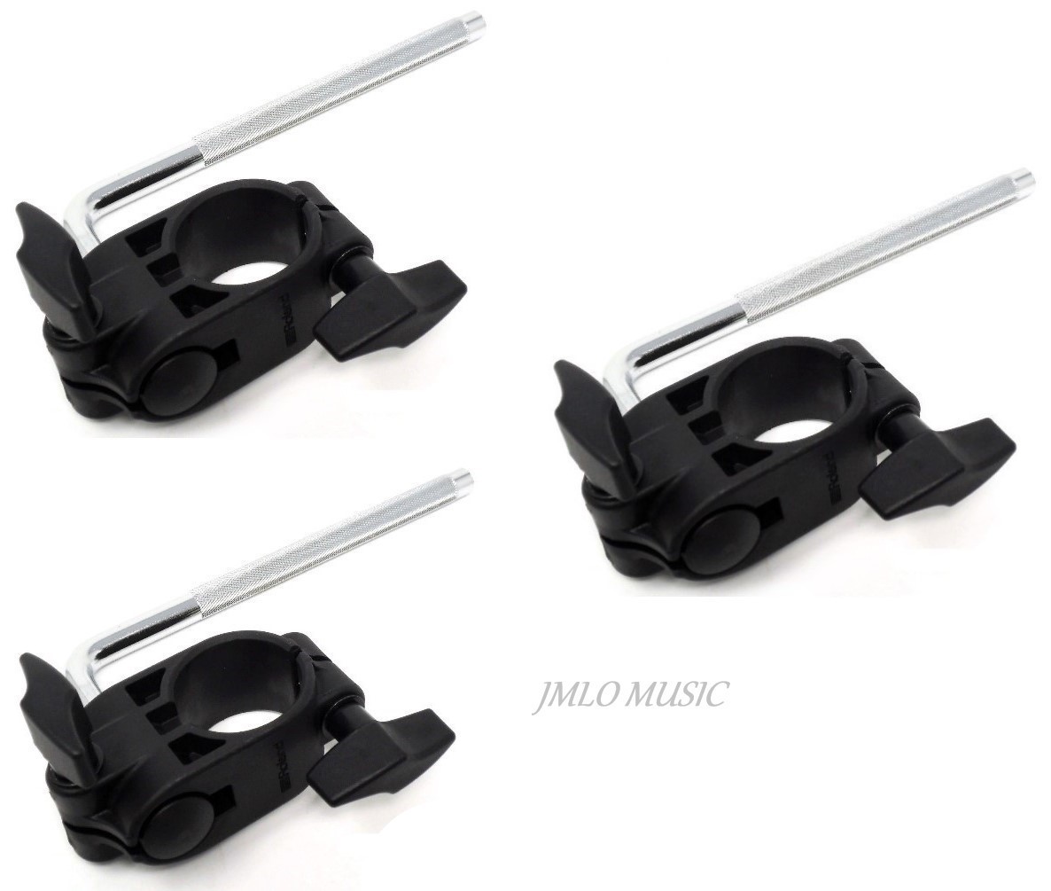Set of 3 Roland V-Drums MDH-6U 7U Pad Mounts / Clamp L Rod TD-313 TD-316 TD-17
