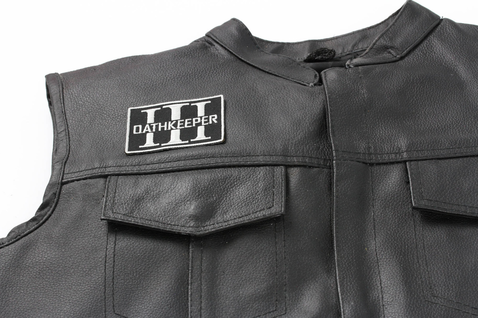 Oathkeeper Three Percenter Gray Patch- 3x2.1 inch - P4784