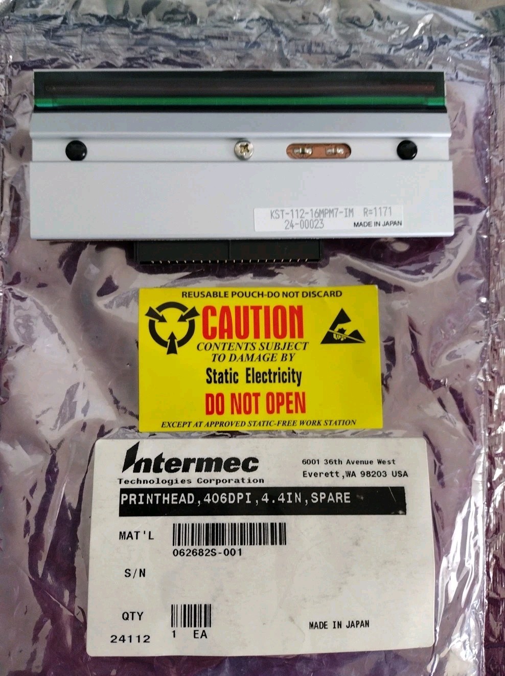 * OEM New * - Intermec Printhead - KST-112-16MPM7-IM - 406dpi -  3400E & 4440