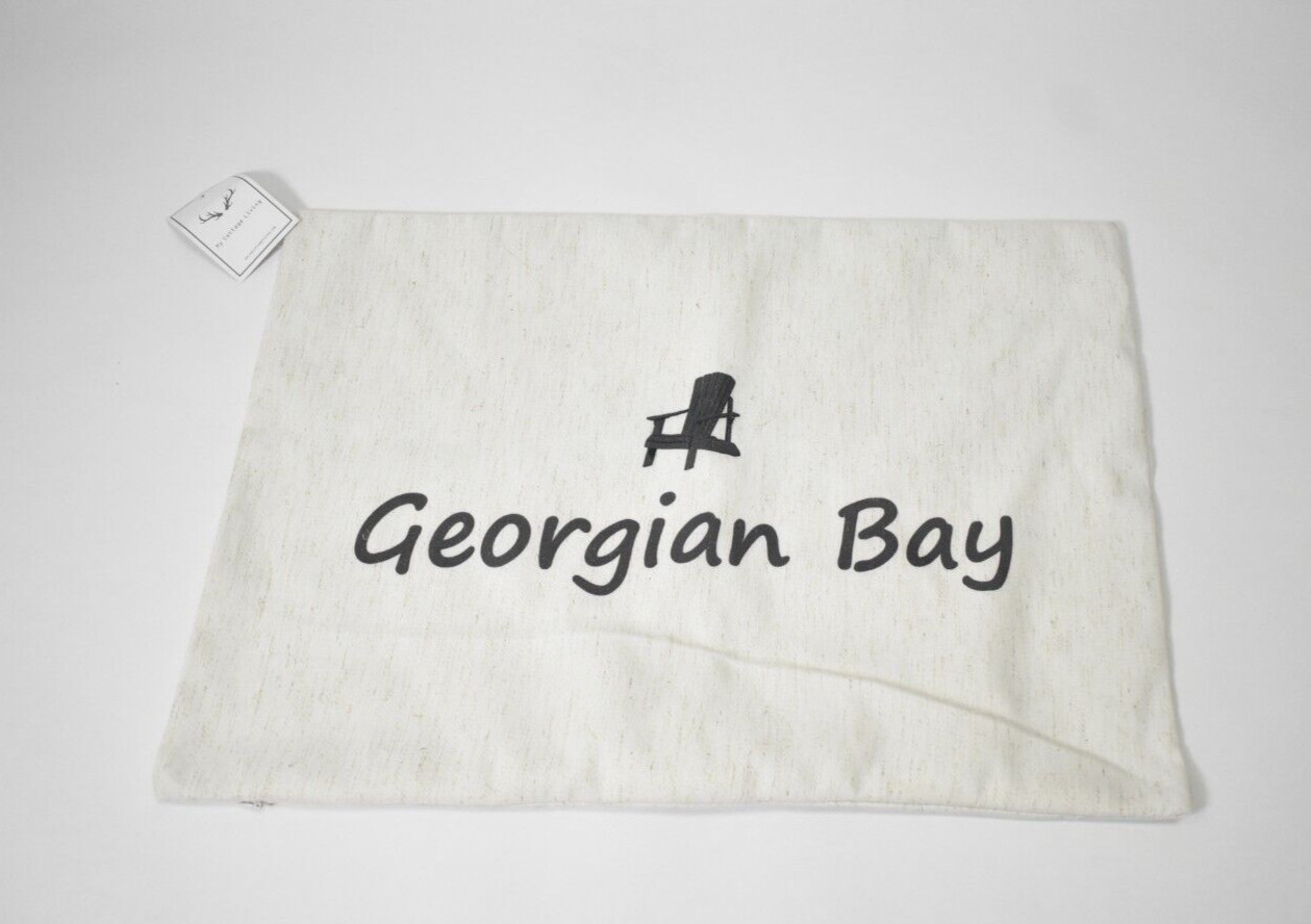 My Cottage Living Georgian Bay Throw Pillow Cover 13-1/2 x 19" White Ivory