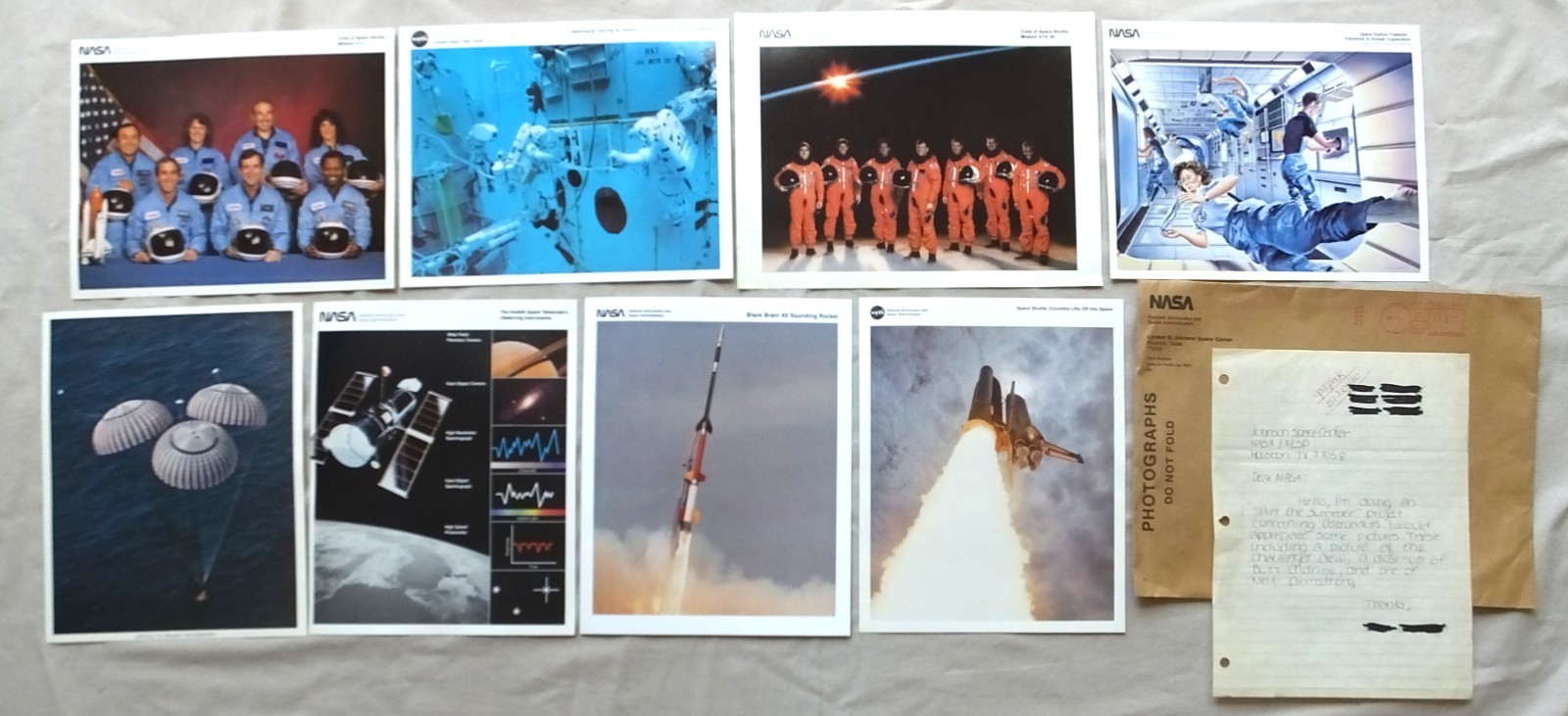 used NASA PHOTOGRAPHS LYNDON B. JOHNSON SPACE CENTER HOUSTON TEXAS