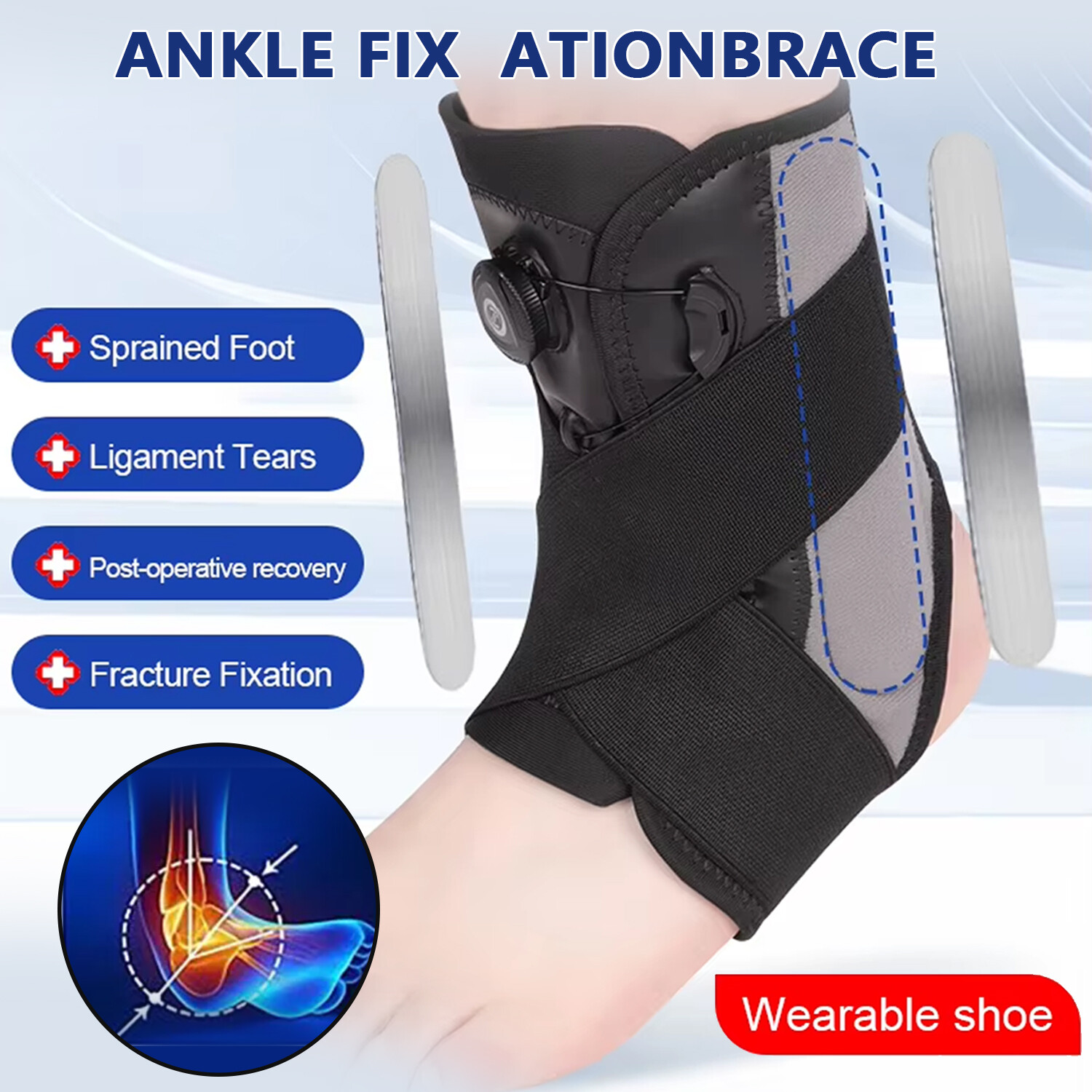 Plantar Fasciitis Night Splint Adjustable Foot Drop Ankle Brace Support PainReli