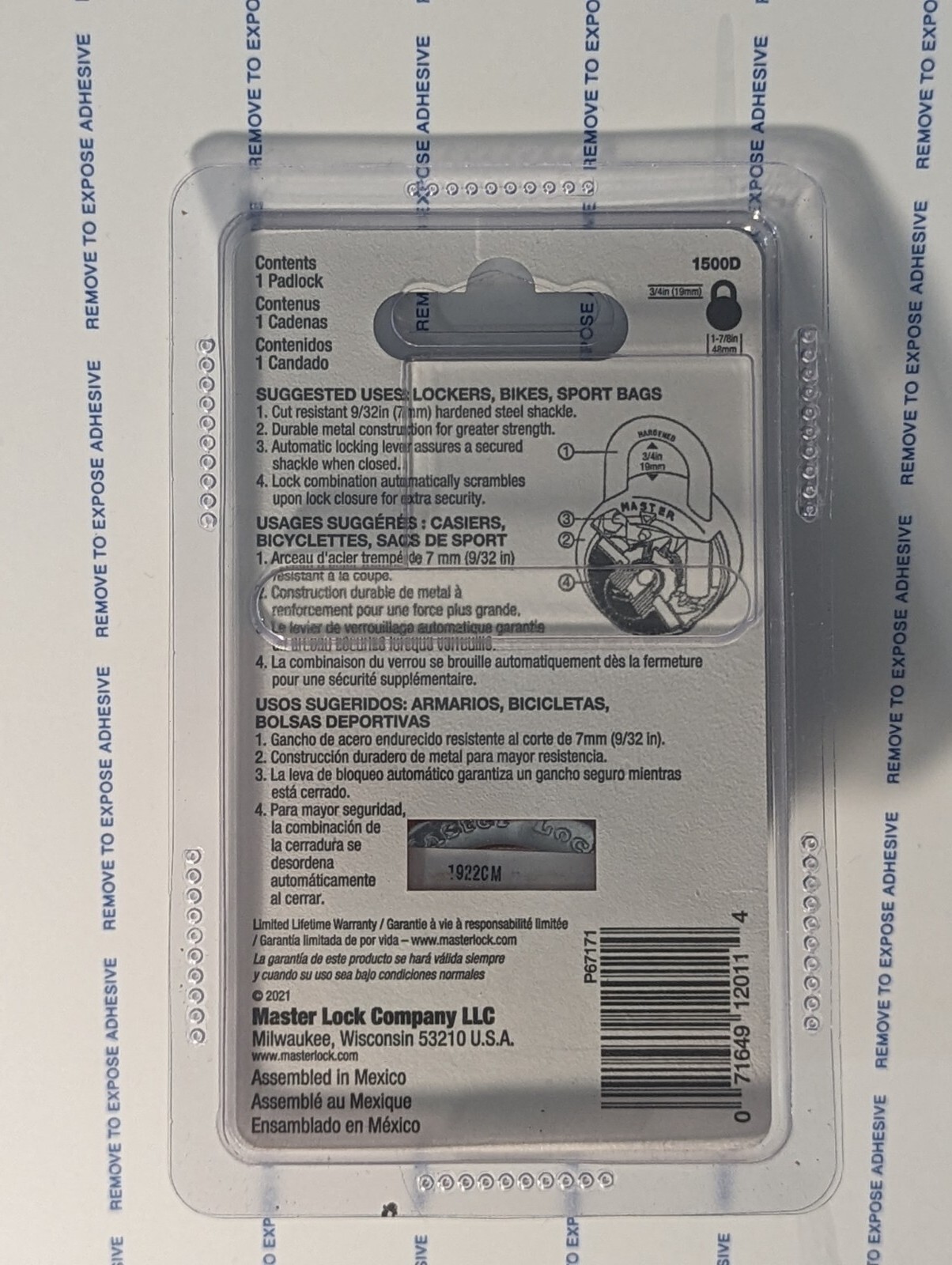Master Lock Combination Padlock 1500D