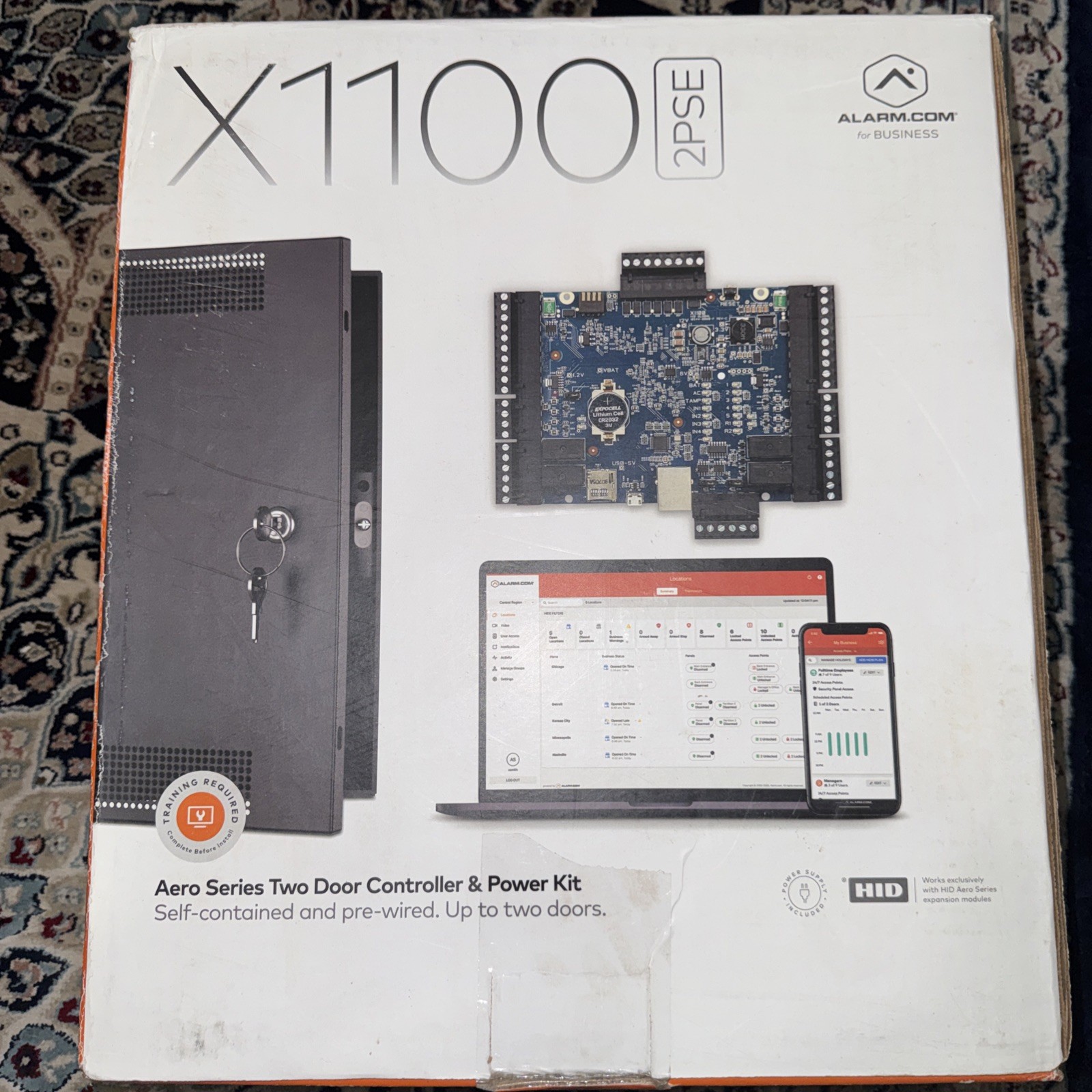 Alarm.com ADC-AC-X1100-2PSE HID Aero 2-Door/Reader Controller and Power Kit