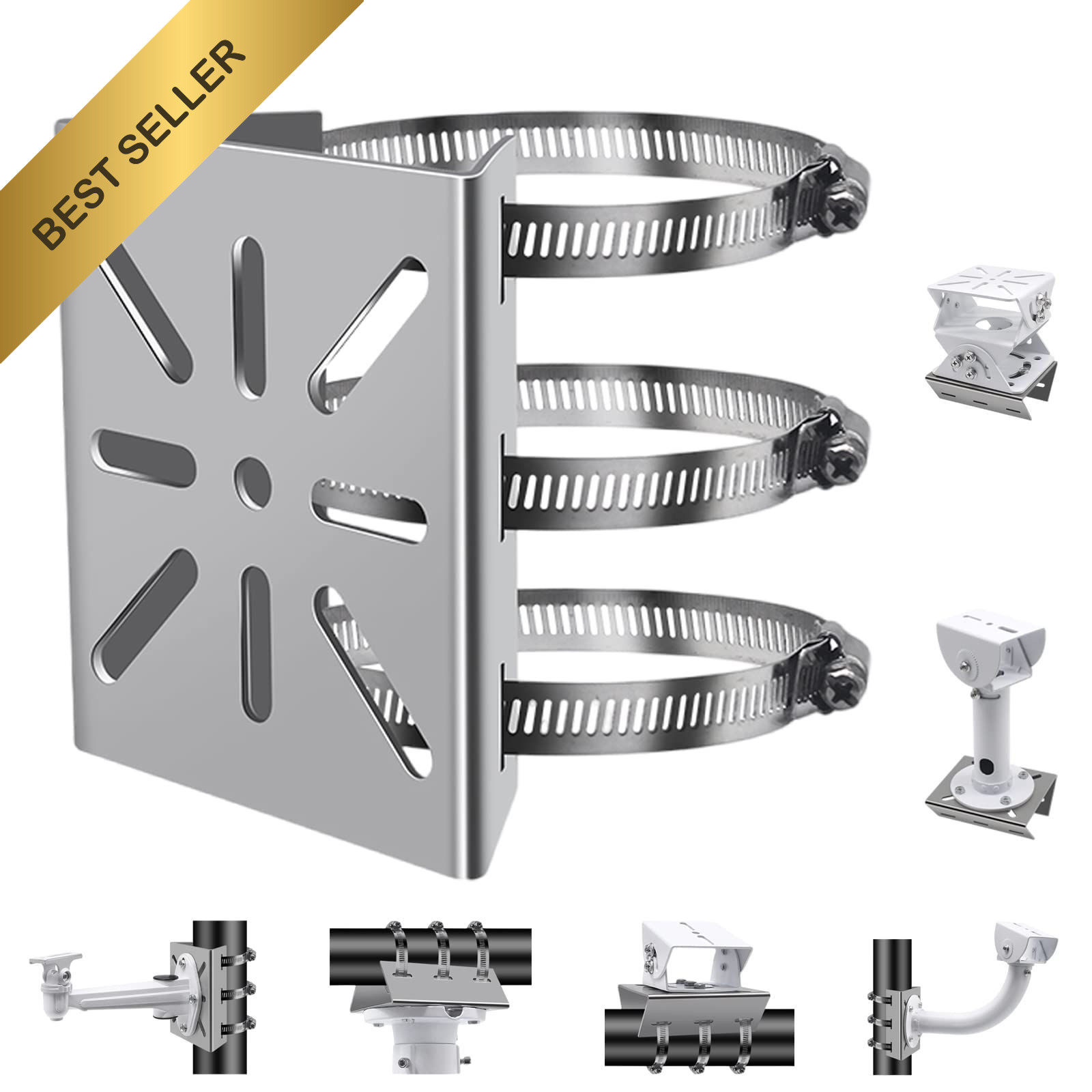 Universal Wall Mount Pole Bracket Stainless Steel for CCTV PTZ Camera AP CPE