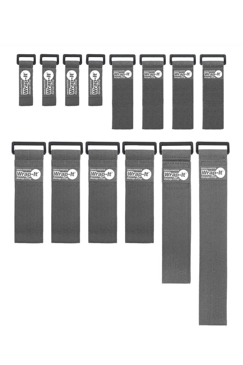 Wrap-It 14-Piece Super-Stretch Multi-Purpose Cinch-Straps Graphite