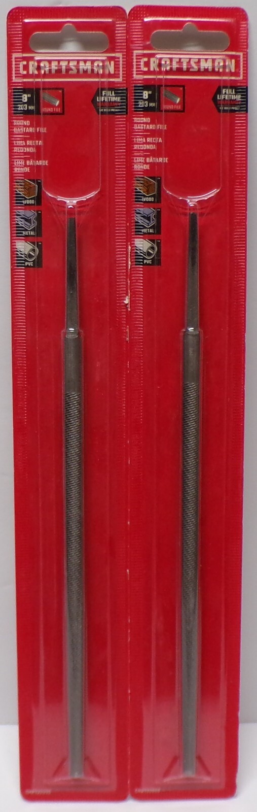 Lot of 2 Craftsman 8" Round Bastard File CMHT22098..........................5K