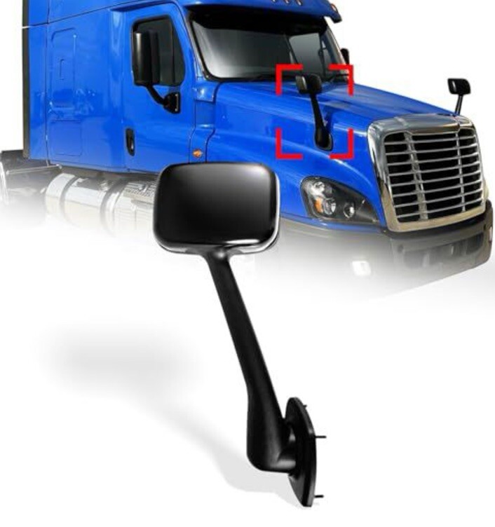 Freightliner Cascadia 2008-2017 Right Side Hood Mirror Black