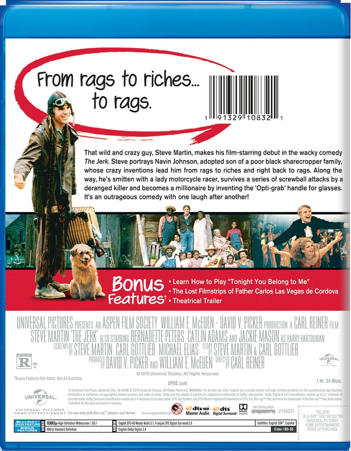 The Jerk Blu-ray Steve Martin NEW