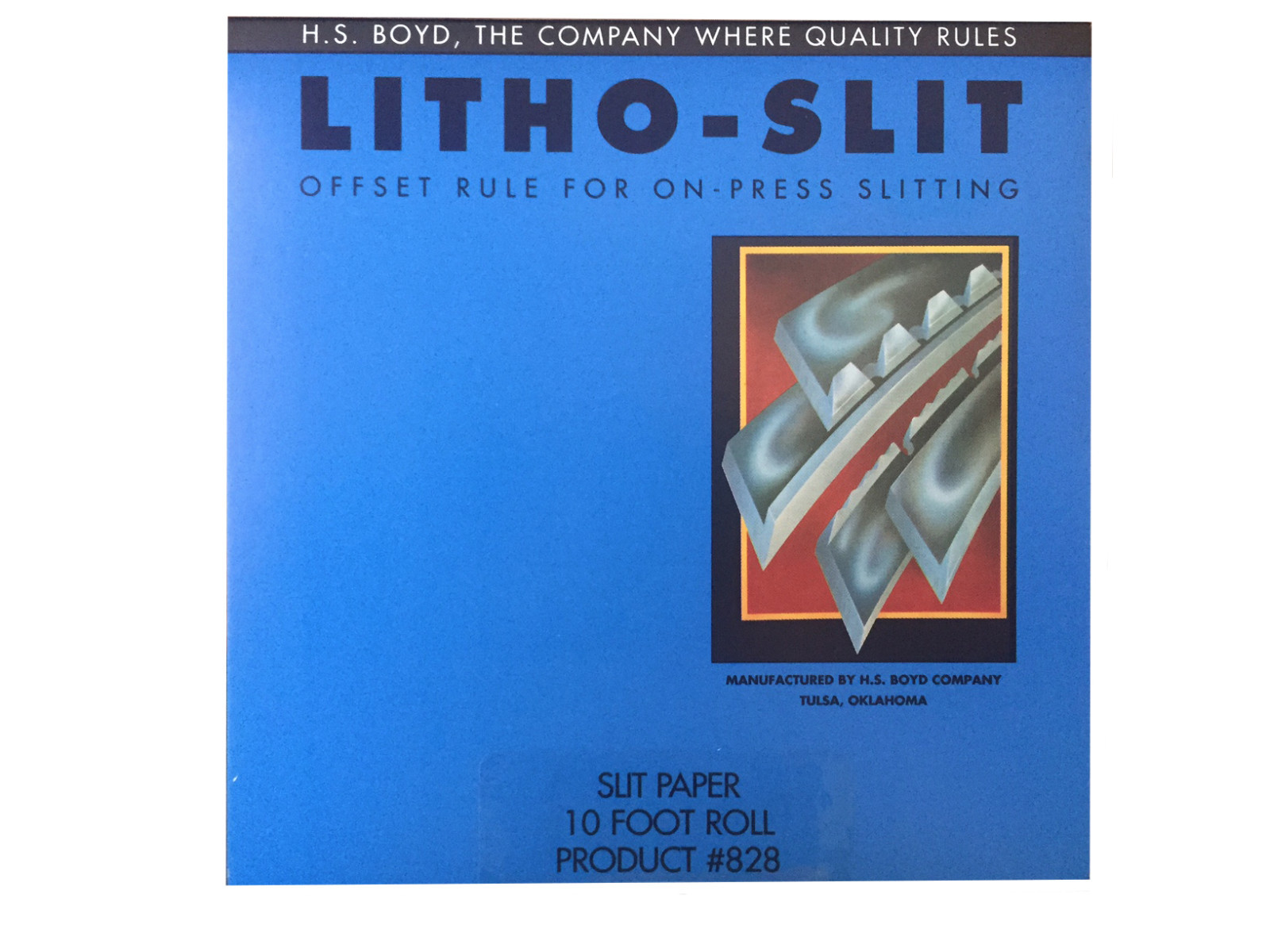 HS BOYD Litho Slit 10ft Roll #828 for Press Slitting Bindery Supplies