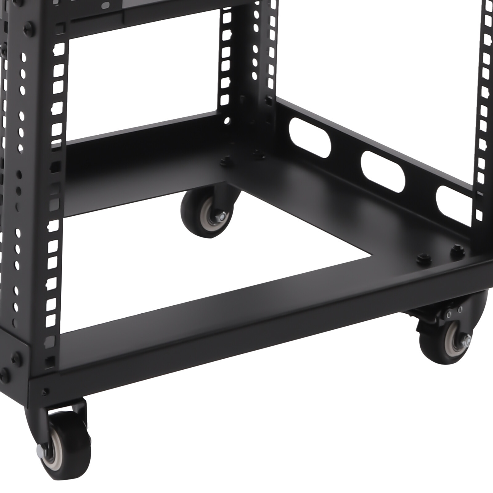 18.5" 4 Post Open Frame Network Server Rack 18U Adjustable Partition 0-31.5''