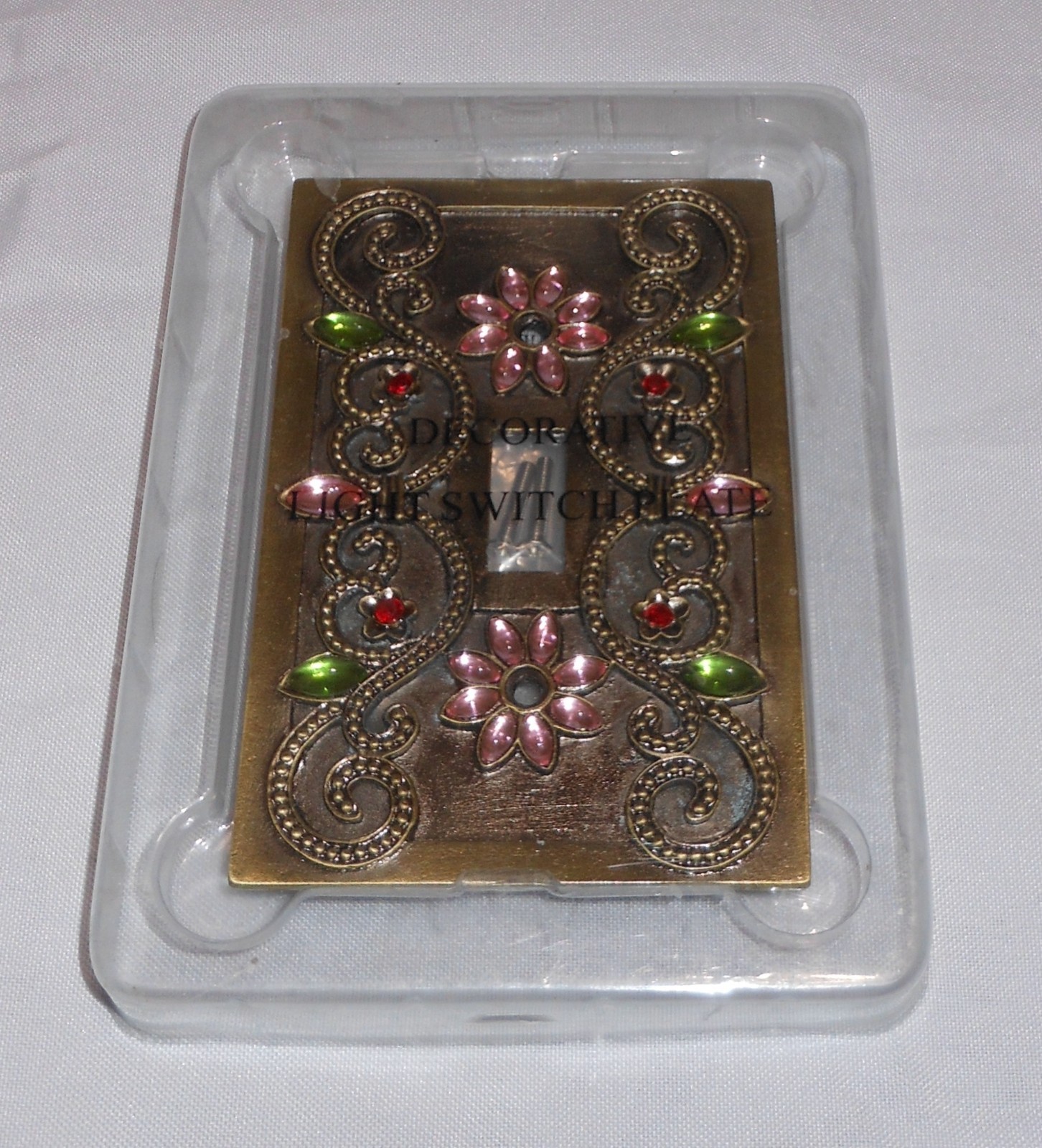 Light Switch Cover Toggle Single Gang Decorative Elegant 4-3/4" x 3" Brass NIP
