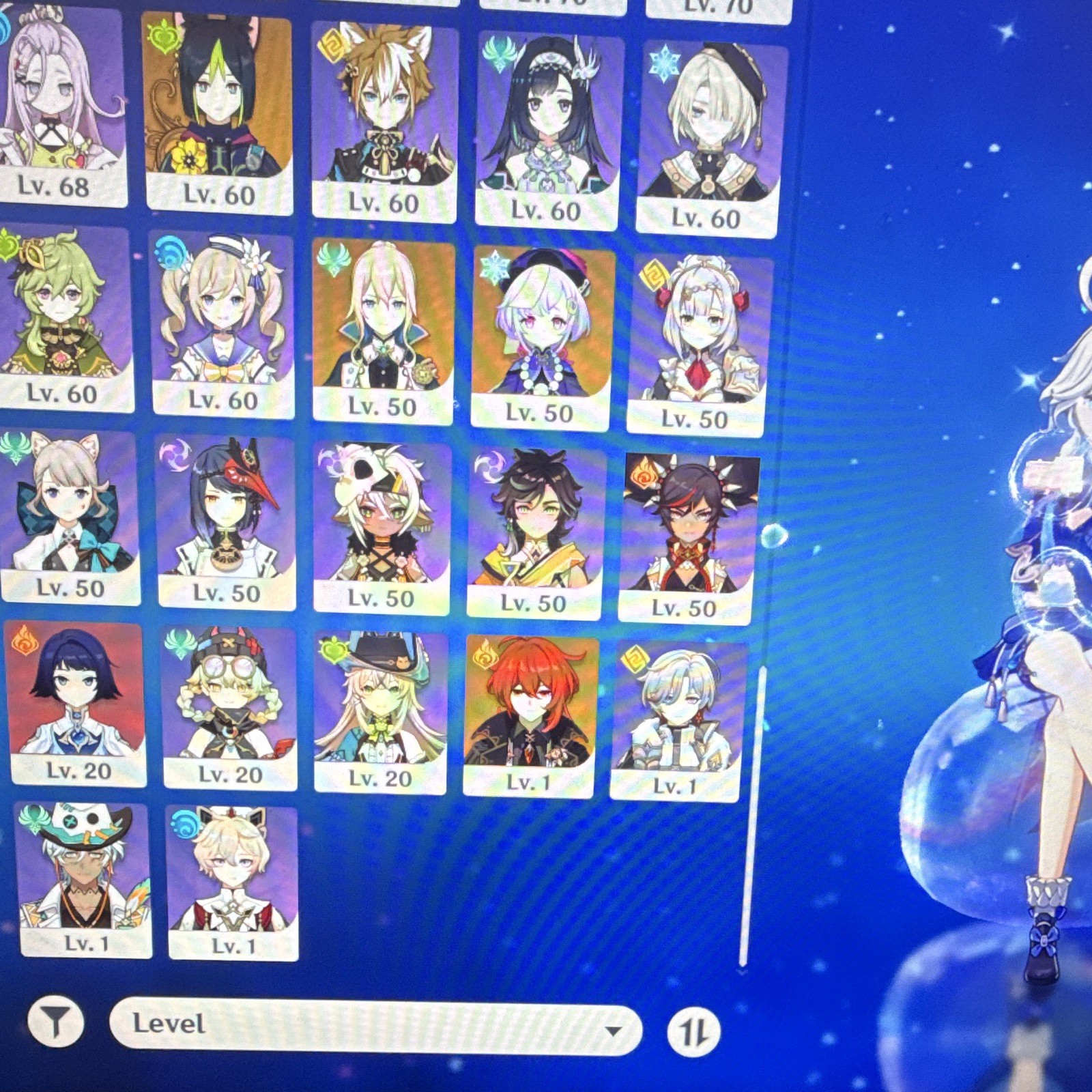 Genshin Impact AR. 60 Game Account - Multiple 5-Star Characters & Weapons