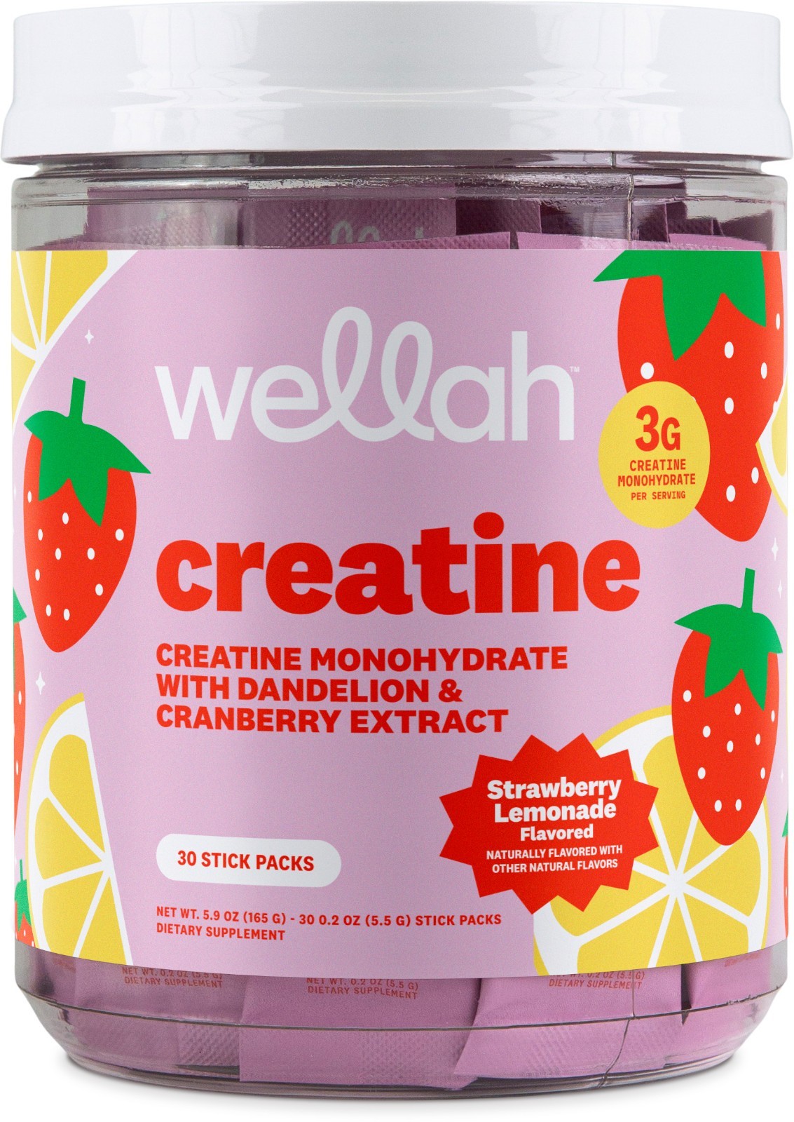 Wellah Pump-It-Up Creatine For Women (Strawberry Lemonade) 30 Stick Packs