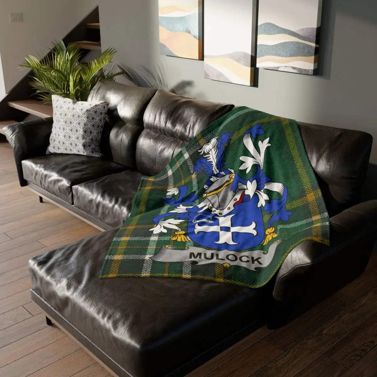 Mulock Irish Family Crest Tartan Blanket