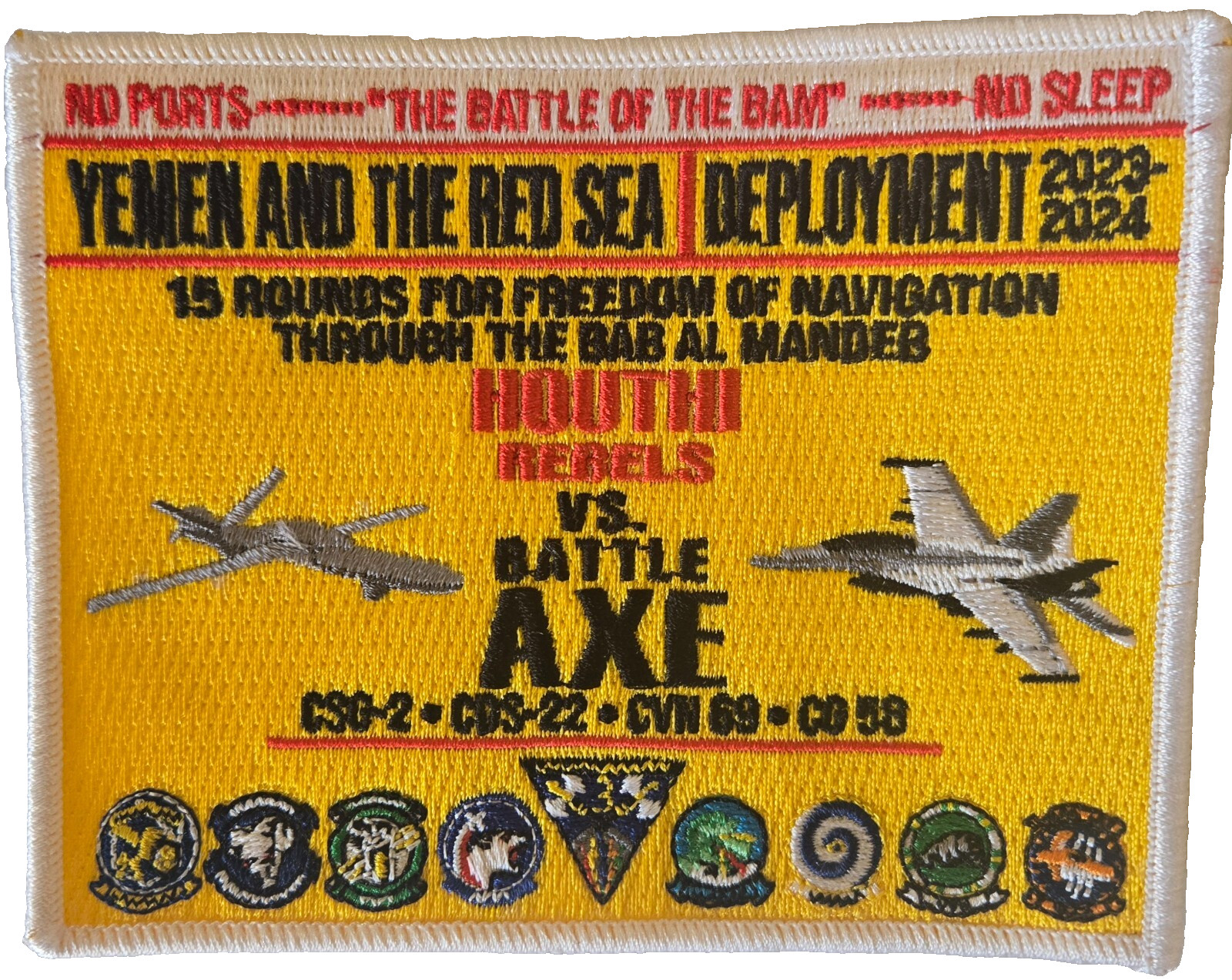 CARRIER AIR WING THREE - YEMEN AND THE RED SEA DEPLOYMENT 2023-2024 PATCH