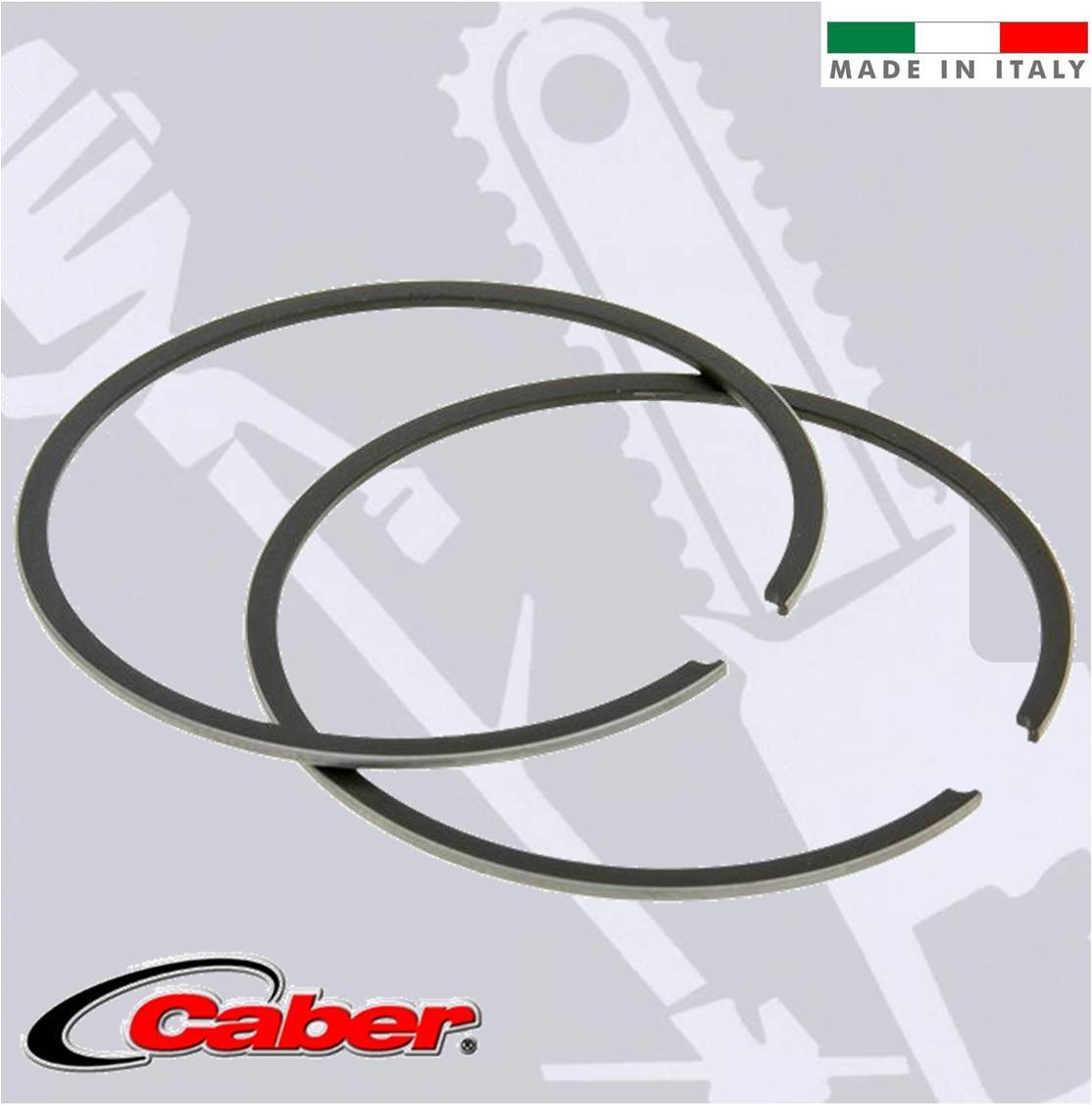 Caber 47mm x1.5mm piston rings (2) Italy fits Husqvarna 455 Rancher 359 362 455