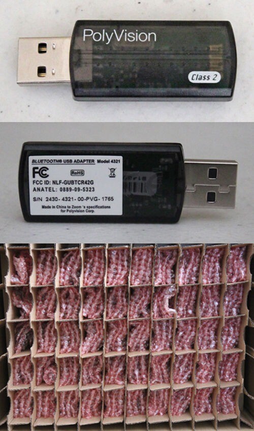 LOT OF 6 -  POLYVISION BLUETOOTH USB ADAPTER MOD: 4321 CLASS 2 NEW