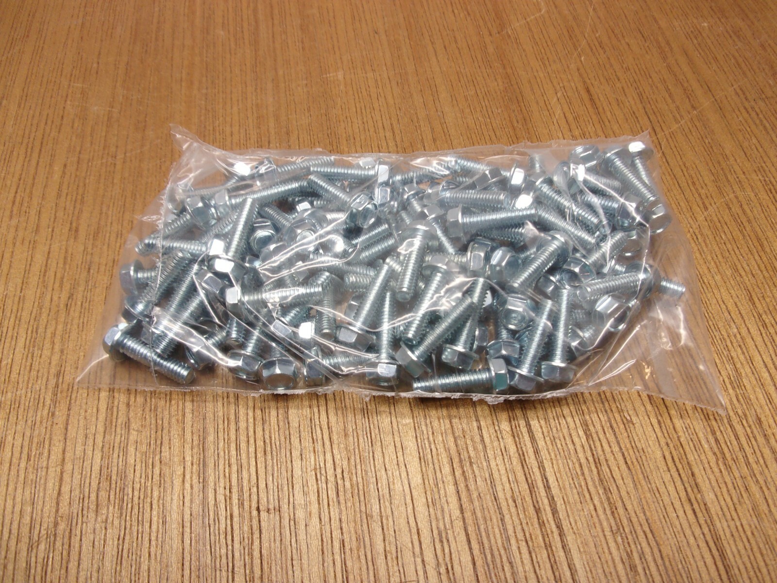 (Qty.100) 8-32 X 5/8" Indented Hex Flange Head Zinc Machine Screws Full Thread