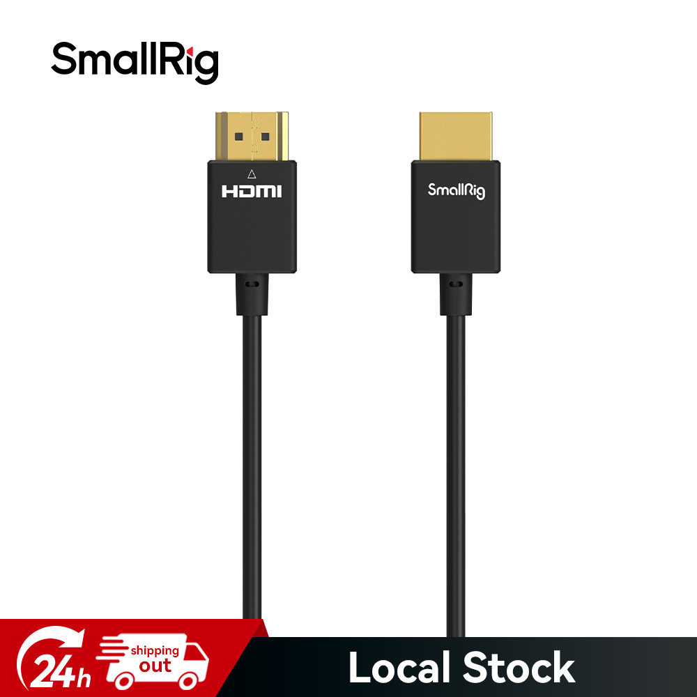 SmallRig Ultra Thin HDMI Cable 35cm/1.15Ft 4K Hyper Flexible HDMI Cord- 2956