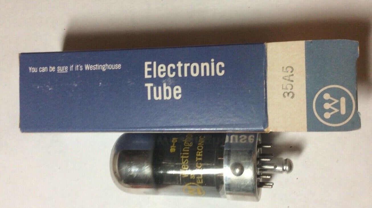 (1) Westinghouse made in Japan 35A5 beam power audio output radio tubes