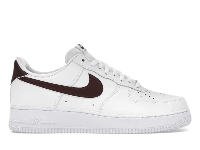 Nike Air Force 1 07 AF1 White Burgundy Crush Sneaker FJ4146-112 Mens Size