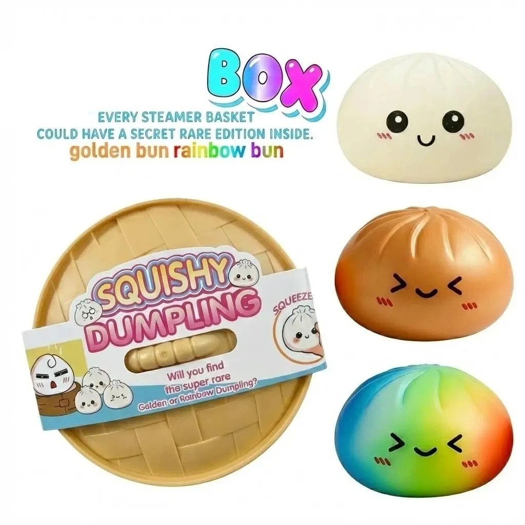 Crazy Fun Squishy Bun Rainbow Galaxy Chase Mystery Dumpling Glitter NEW LOT OF 1
